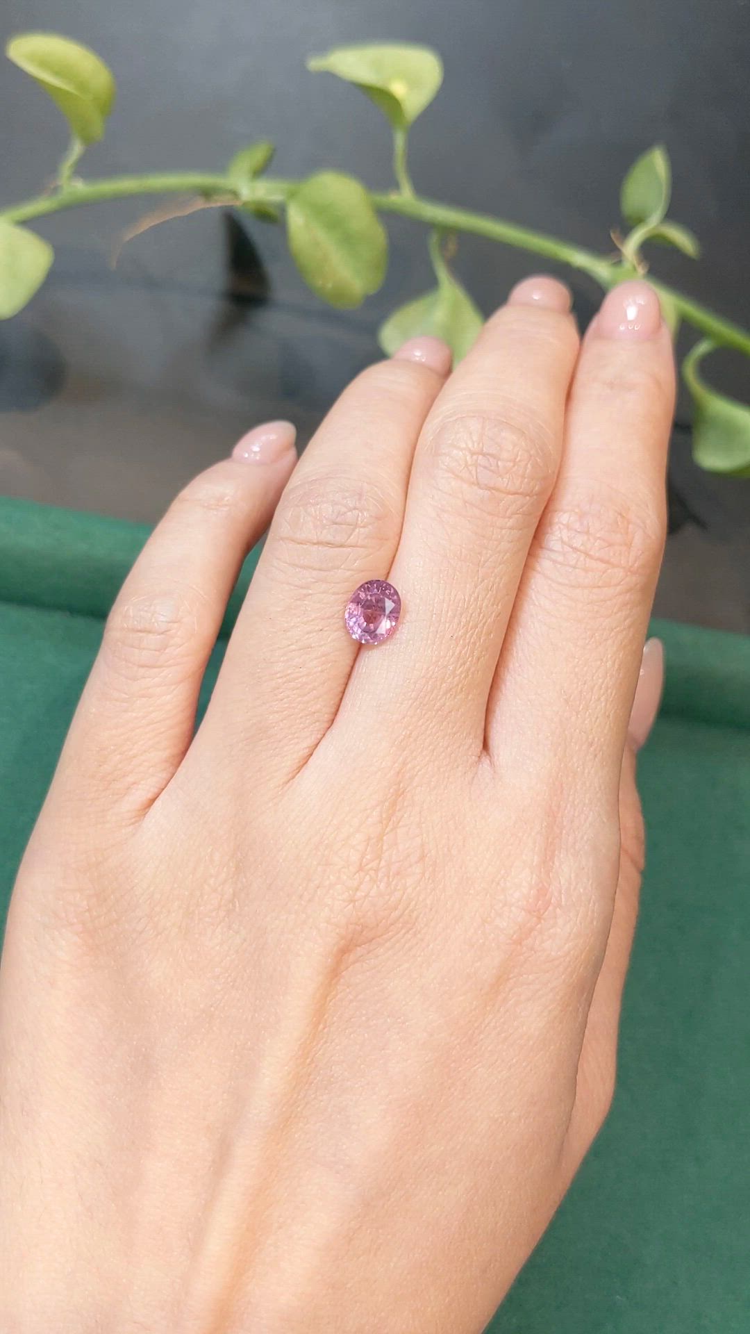1.37 Ct. Pink Spinel from Tanzania Size Video