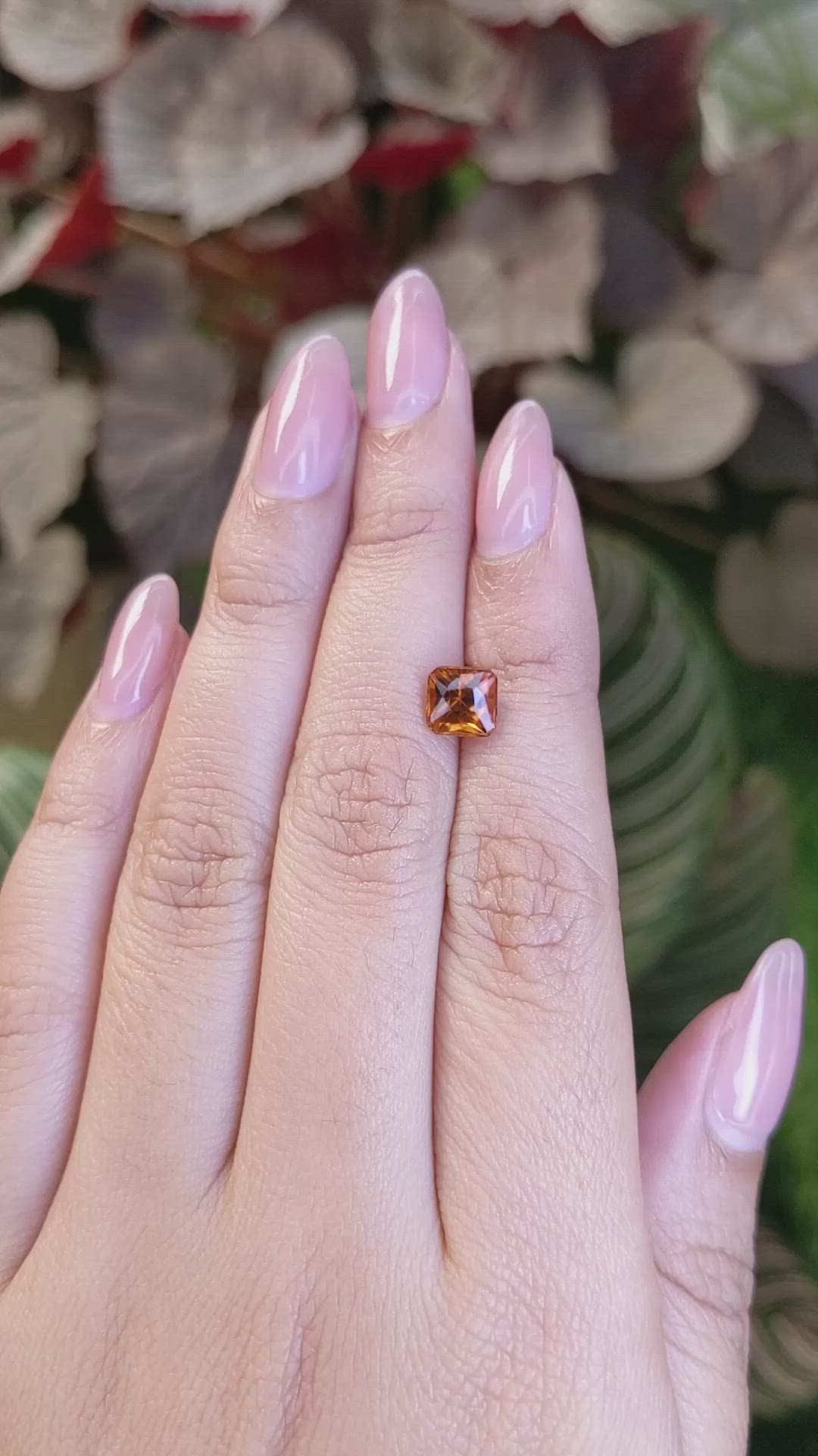 1.68 Ct. Orange Hessonite Garnet from Madagascar Size Video
