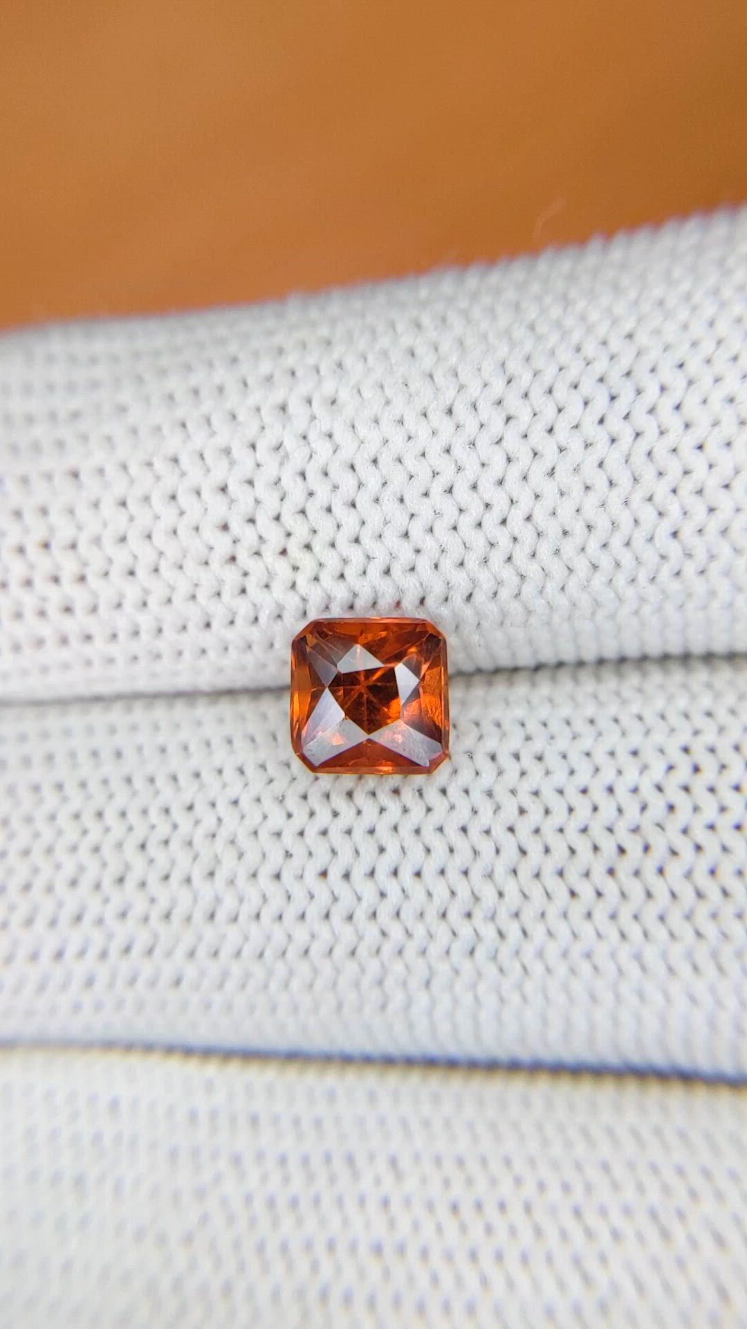 1.68 Ct. Orange Hessonite Garnet from Madagascar Size Video