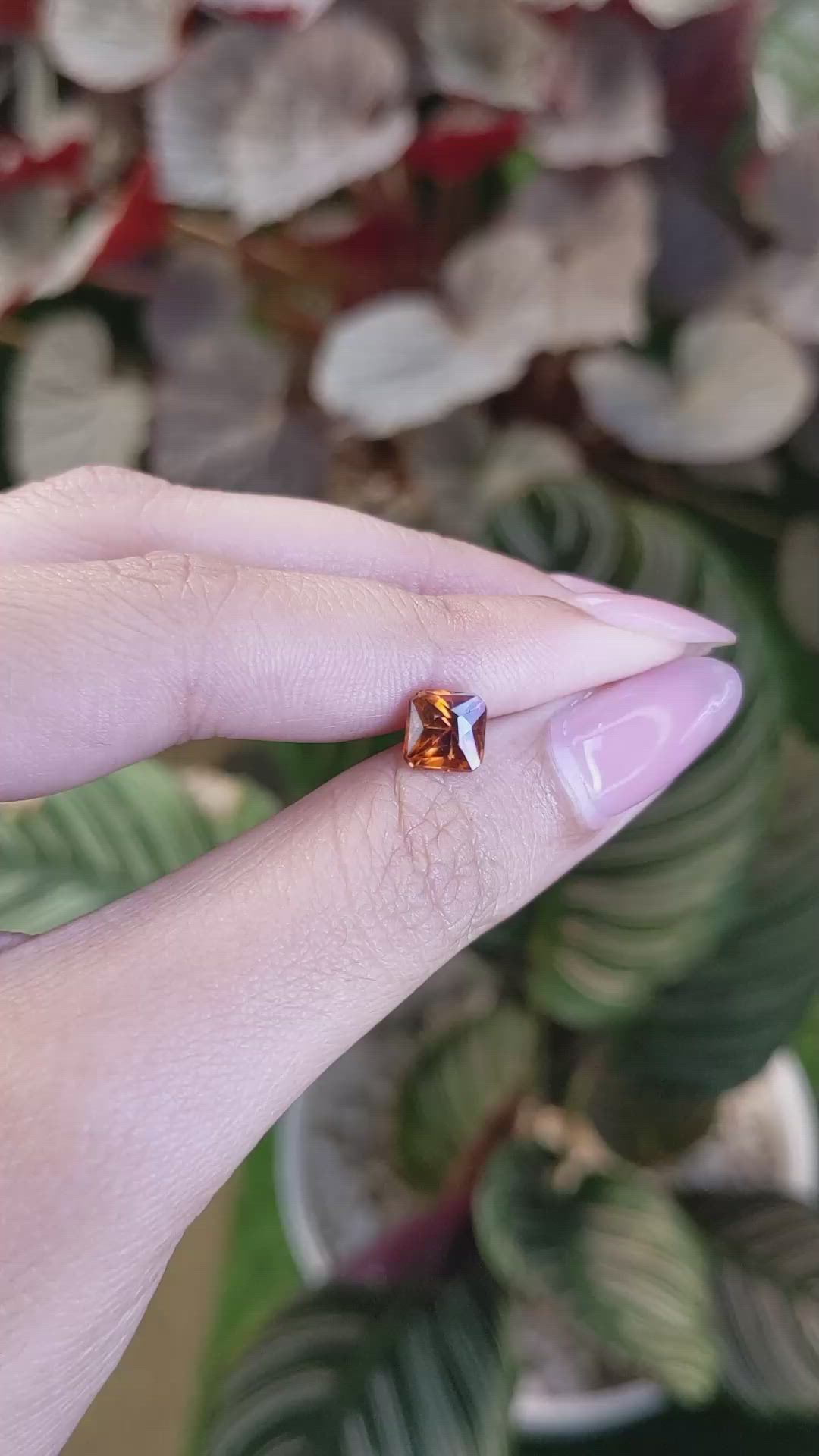 1.68 Ct. Orange Hessonite Garnet from Madagascar Size Video