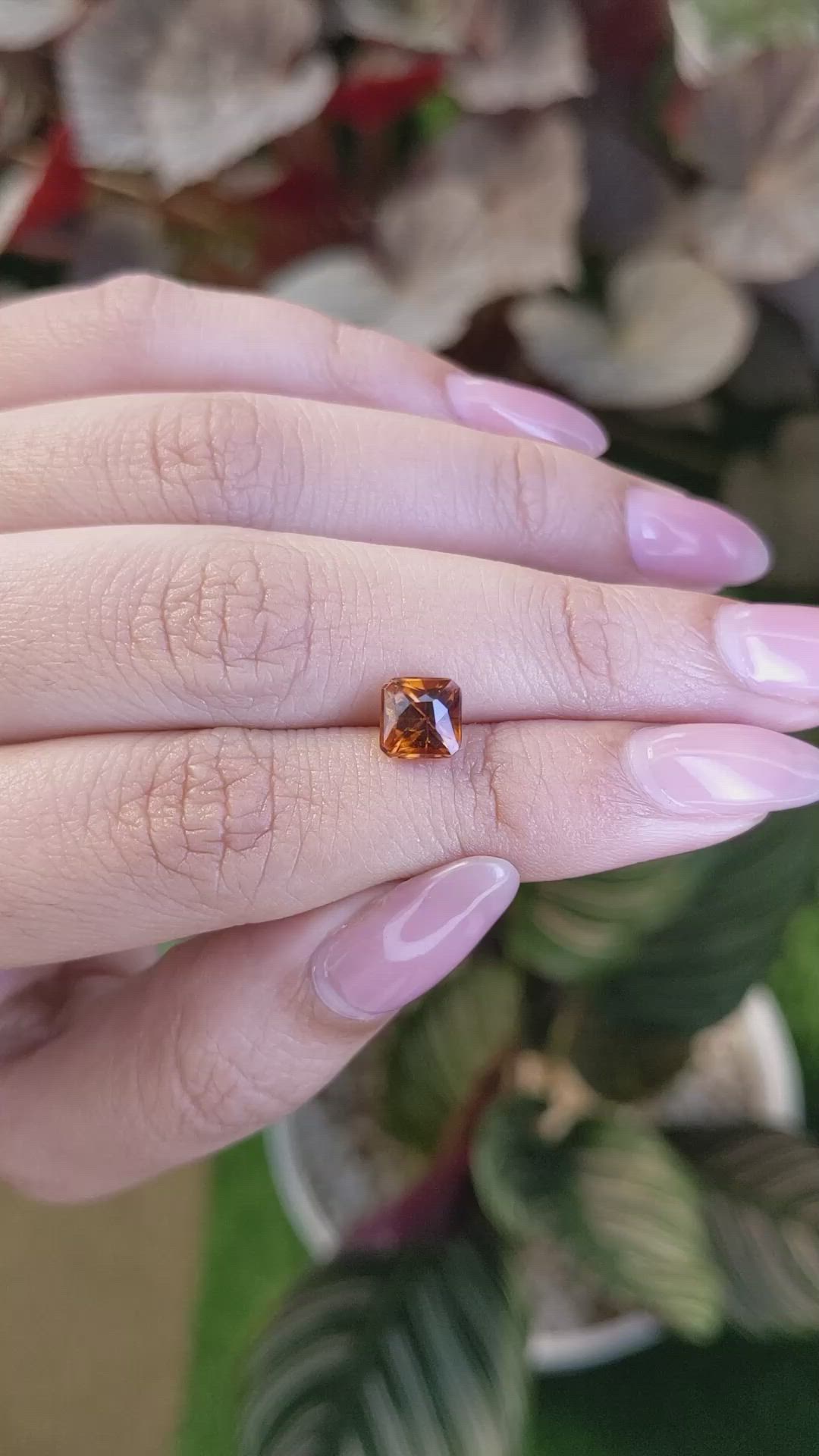 1.68 Ct. Orange Hessonite Garnet from Madagascar Size Video