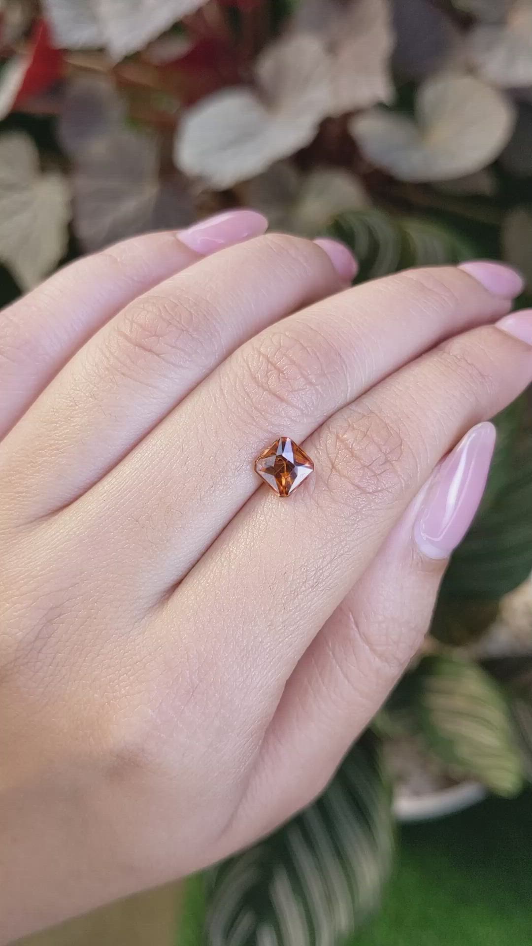 1.68 Ct. Orange Hessonite Garnet from Madagascar Size Video