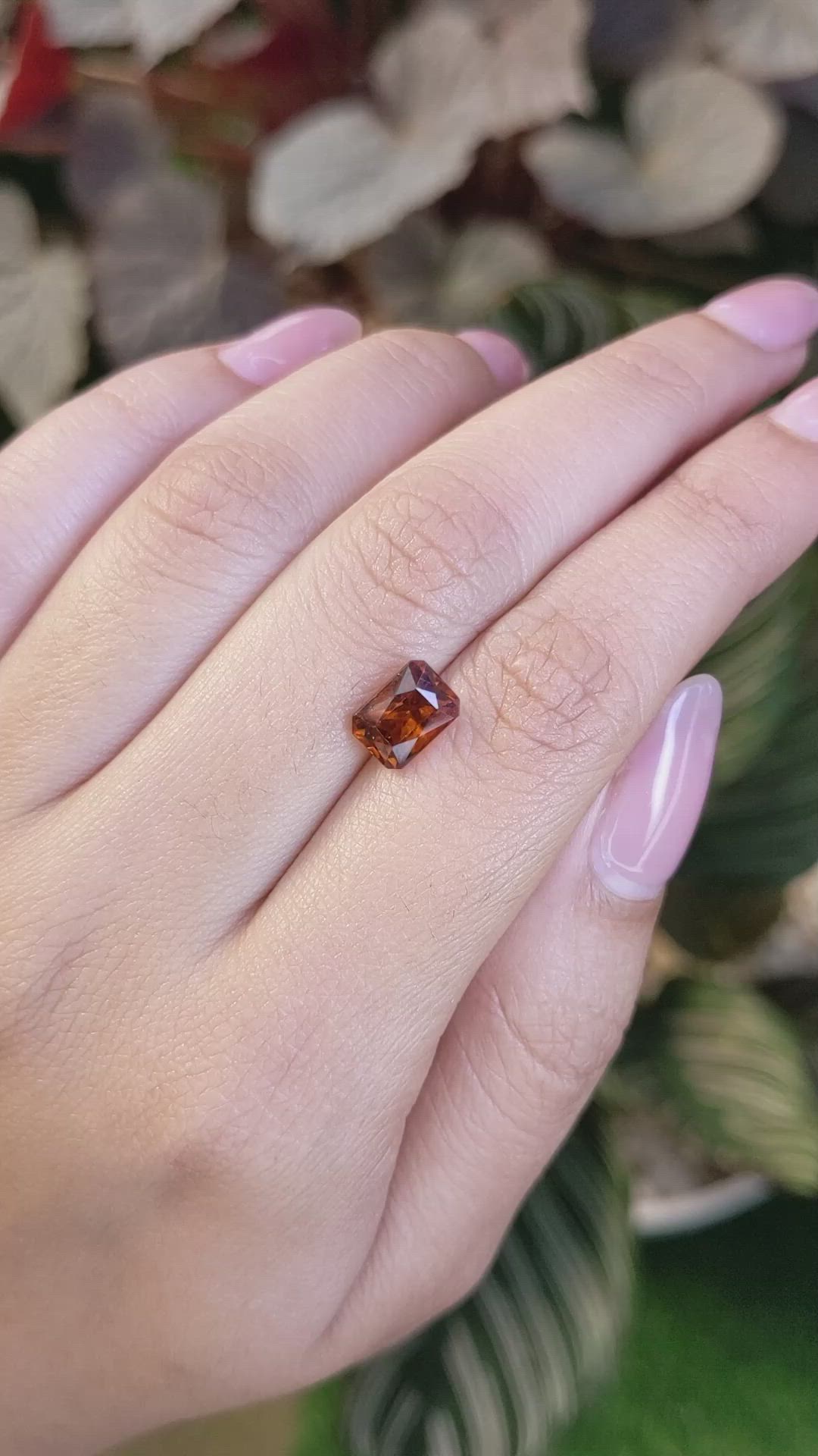 2.61 Ct. Orange Hessonite Garnet from Madagascar Size Video