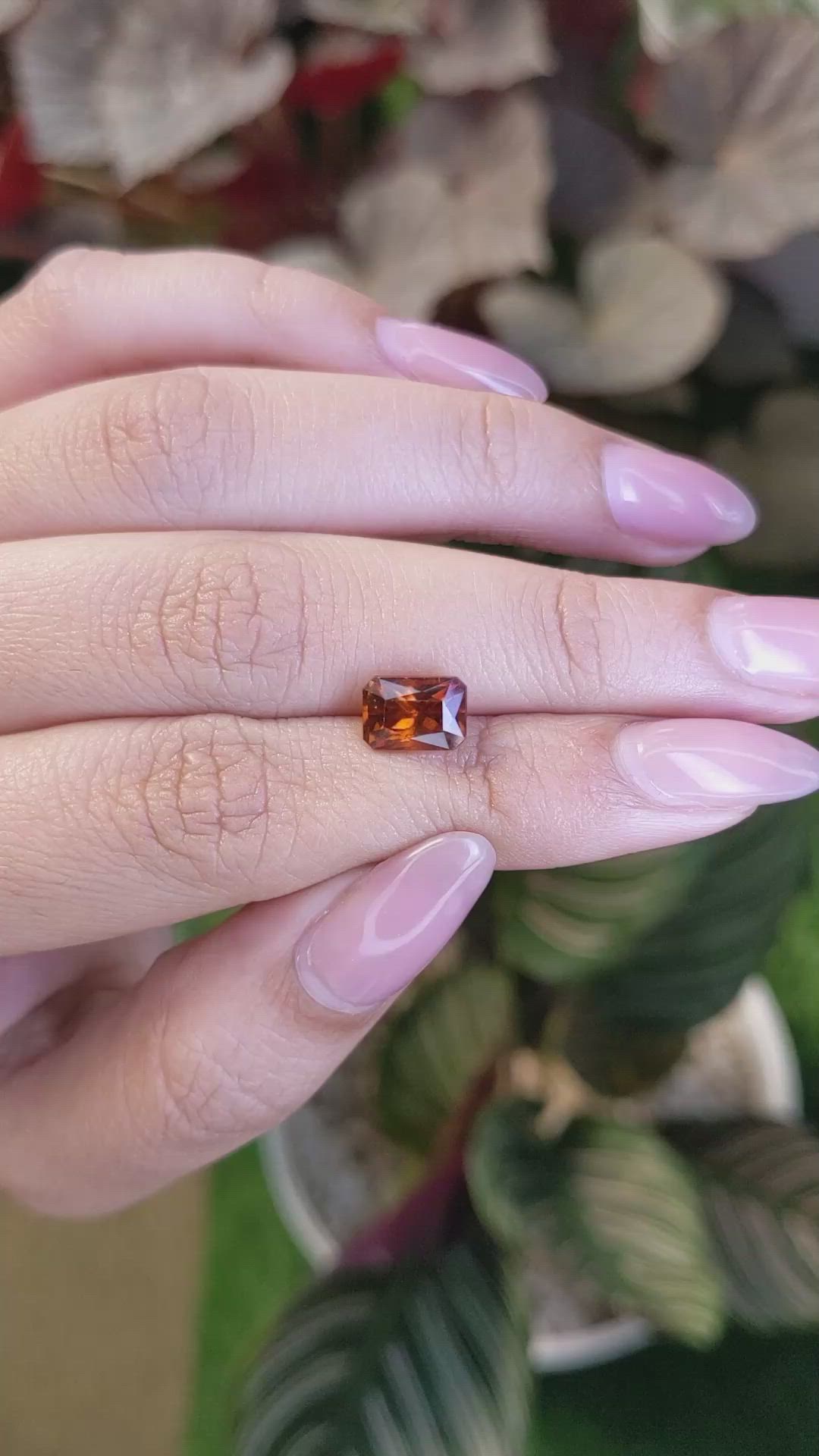 2.61 Ct. Orange Hessonite Garnet from Madagascar Size Video