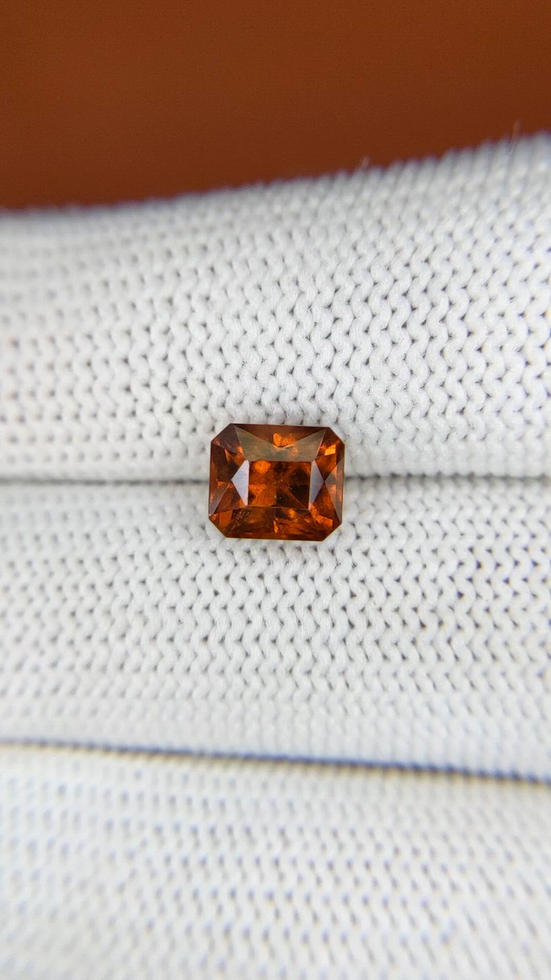 2.12 Ct. Orange Hessonite Garnet from Madagascar Size Video