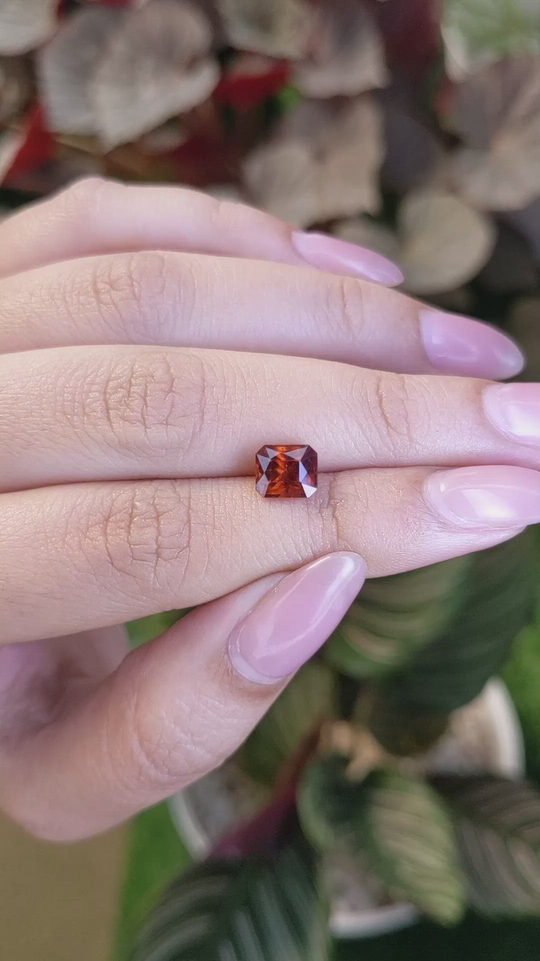 2.12 Ct. Orange Hessonite Garnet from Madagascar Size Video