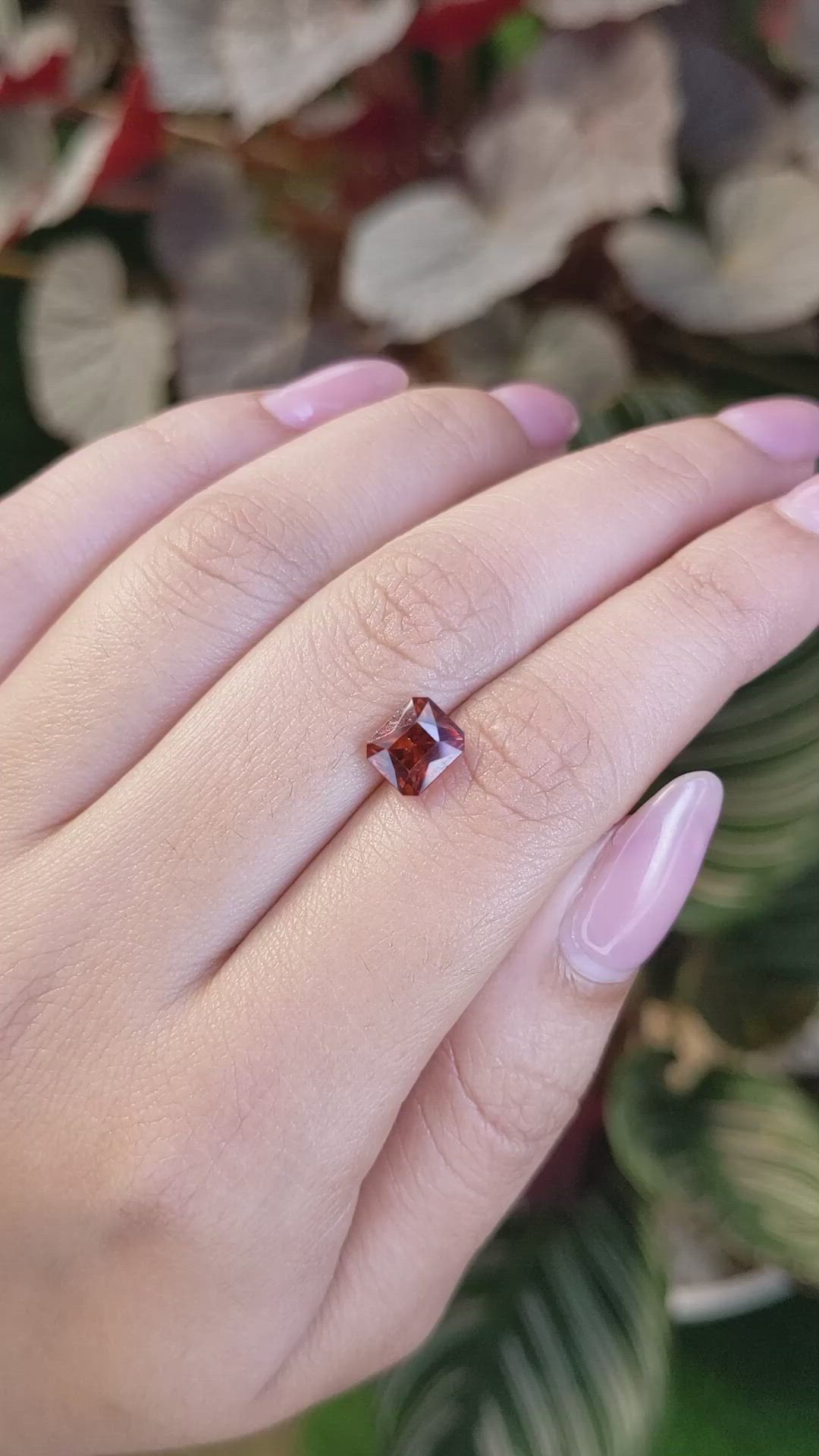 2.12 Ct. Orange Hessonite Garnet from Madagascar Size Video