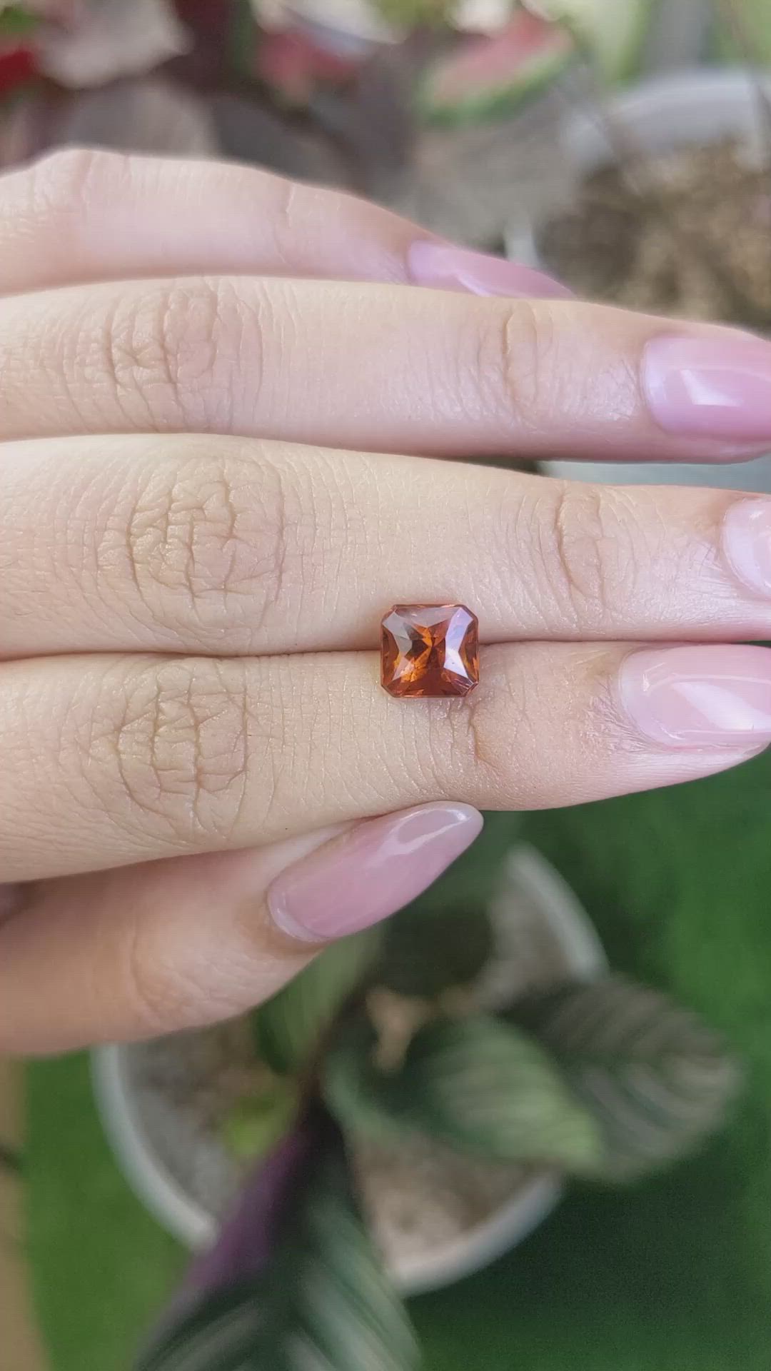 2.17 Ct. Orange Hessonite Garnet from Madagascar Size Video