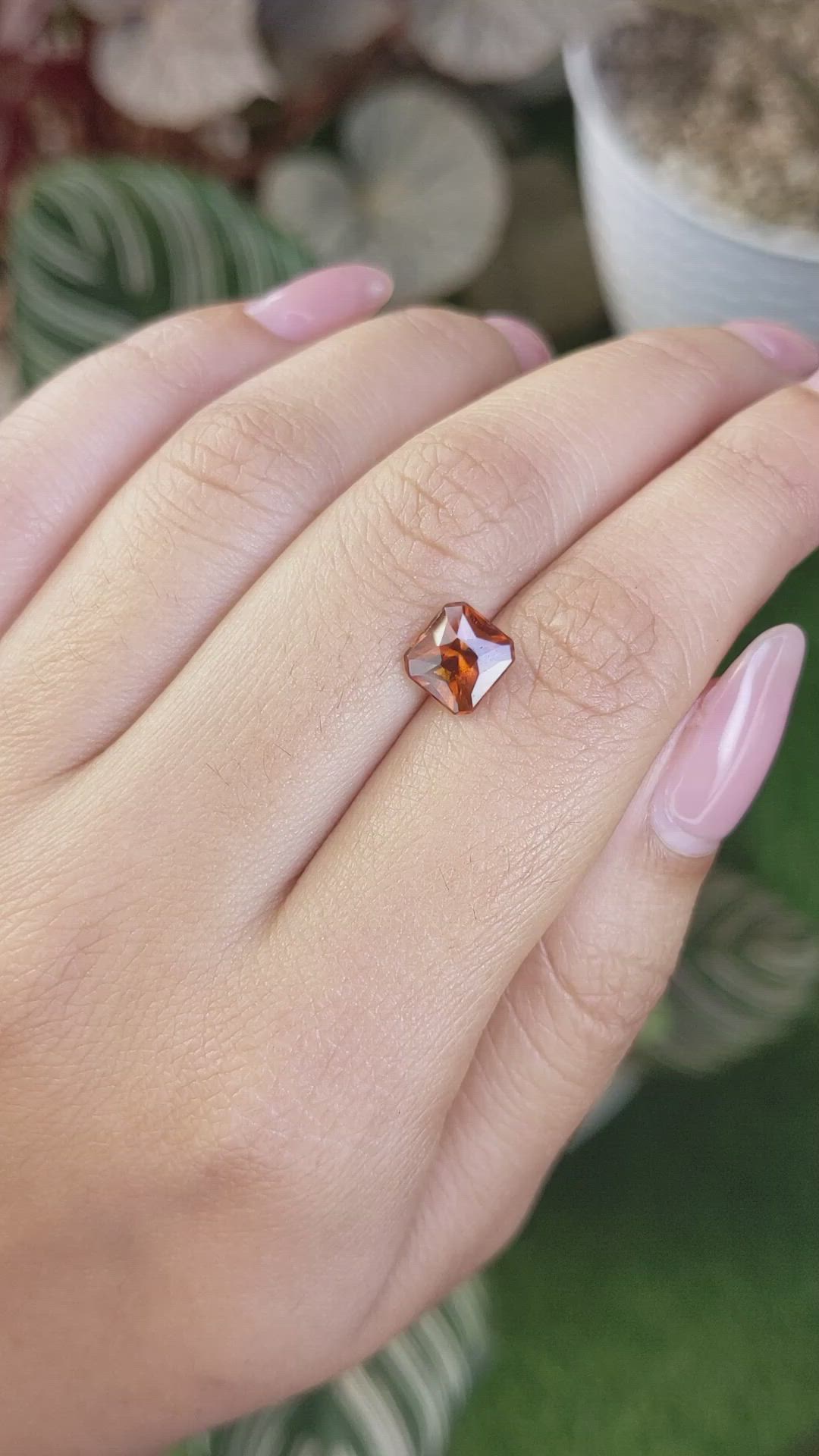 2.17 Ct. Orange Hessonite Garnet from Madagascar Size Video