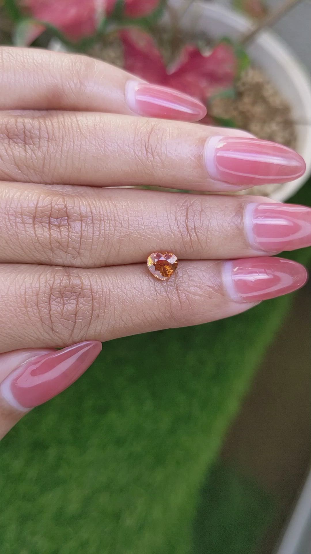 1.17 Ct. Orange Hessonite Garnet from Madagascar Size Video