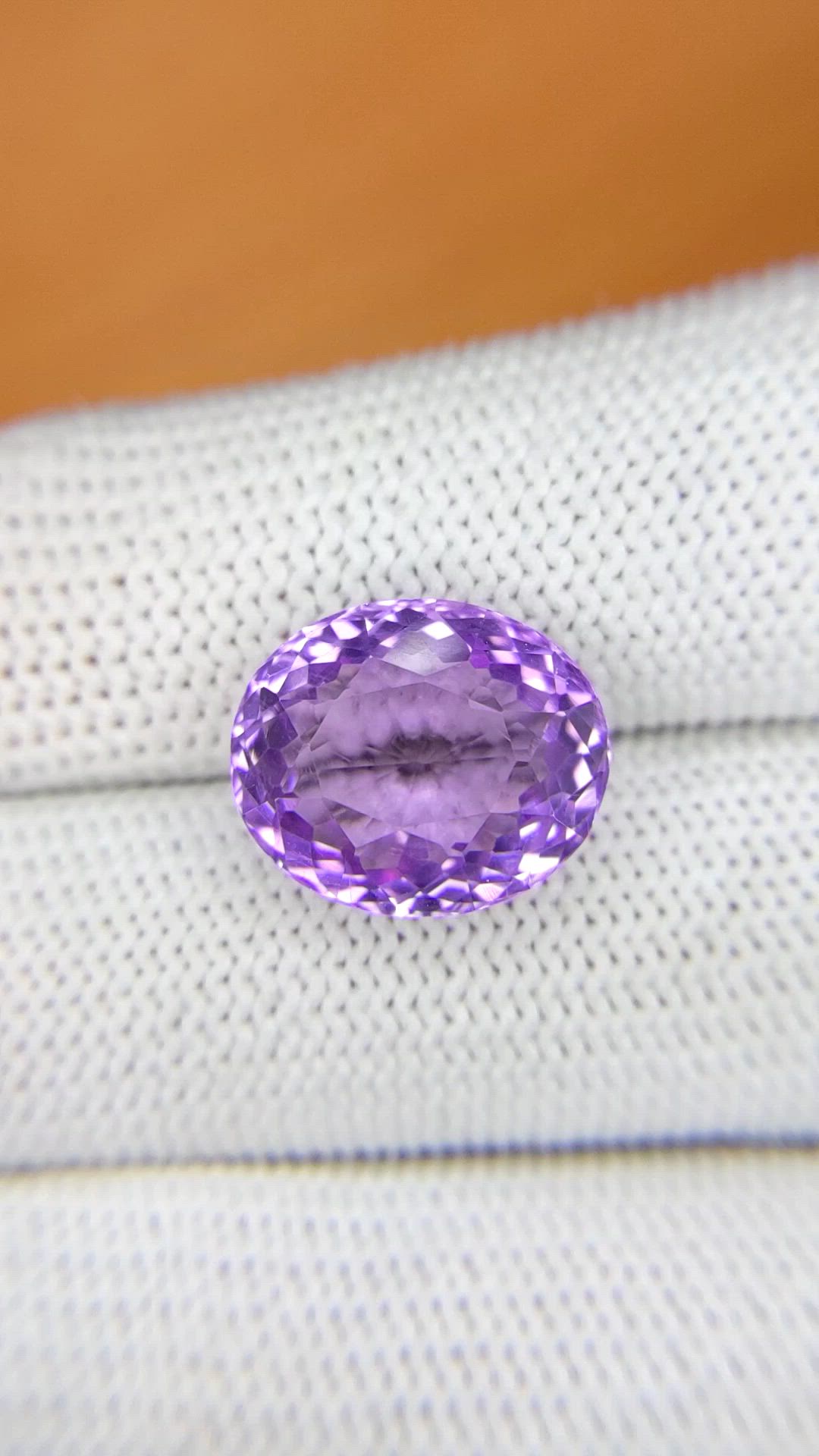 7.68 Ct. Purple Amethyst from Ceylon (Sri Lanka) Size Video