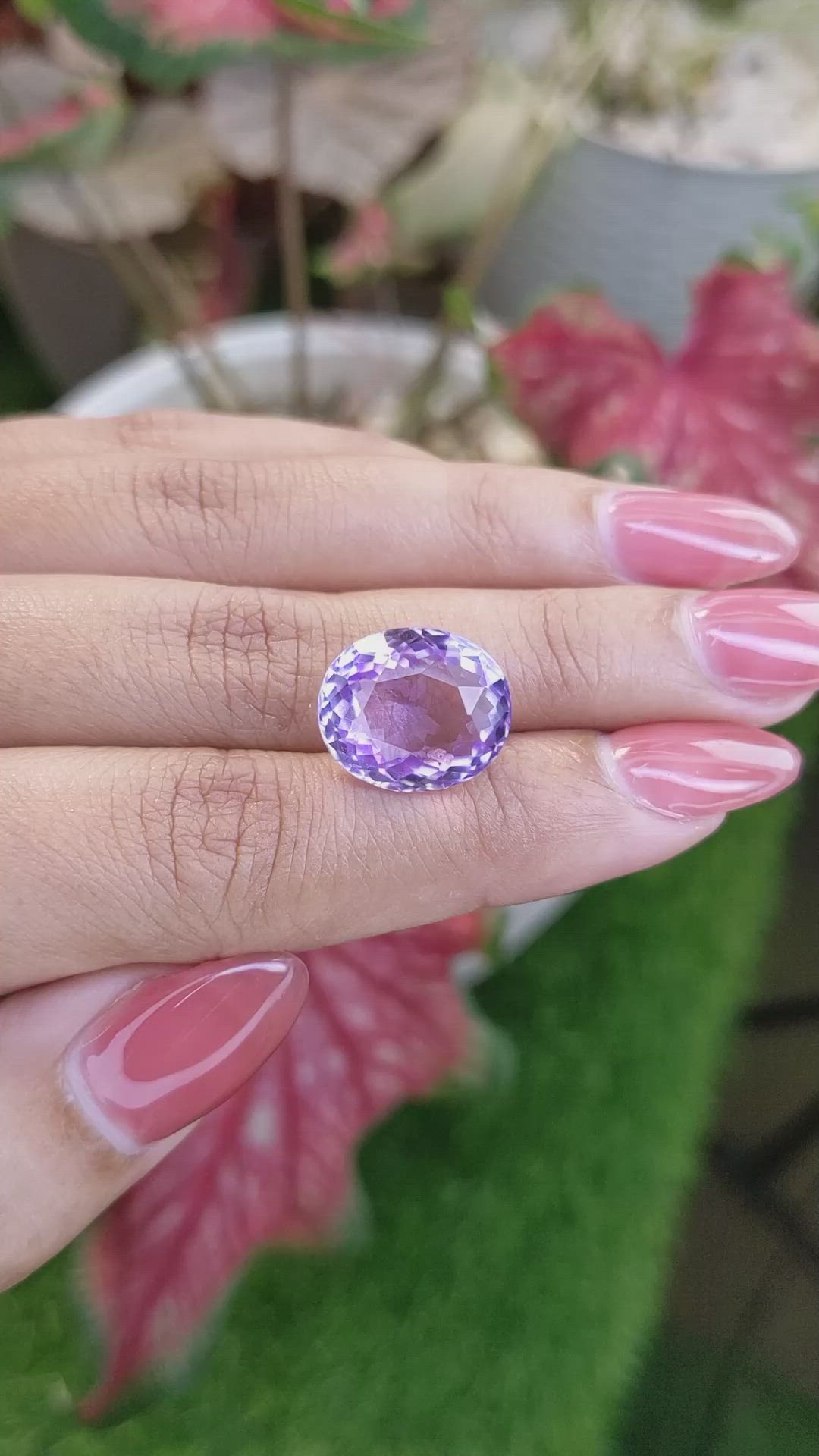 9.45 Ct. Purple Amethyst from Ceylon (Sri Lanka) Size Video