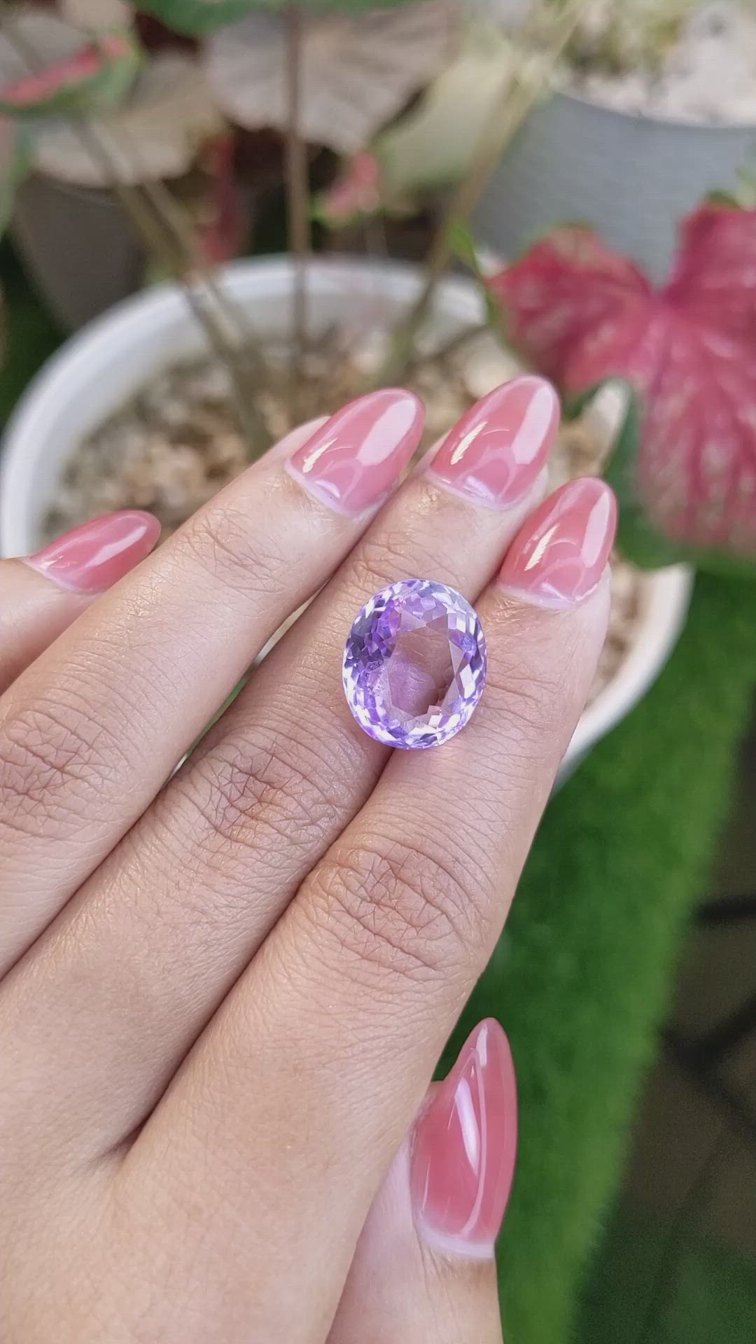 9.45 Ct. Purple Amethyst from Ceylon (Sri Lanka) Size Video