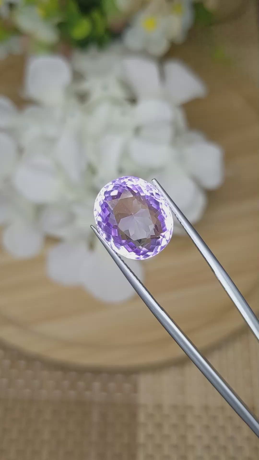 9.45 Ct. Purple Amethyst from Ceylon (Sri Lanka) Size Video