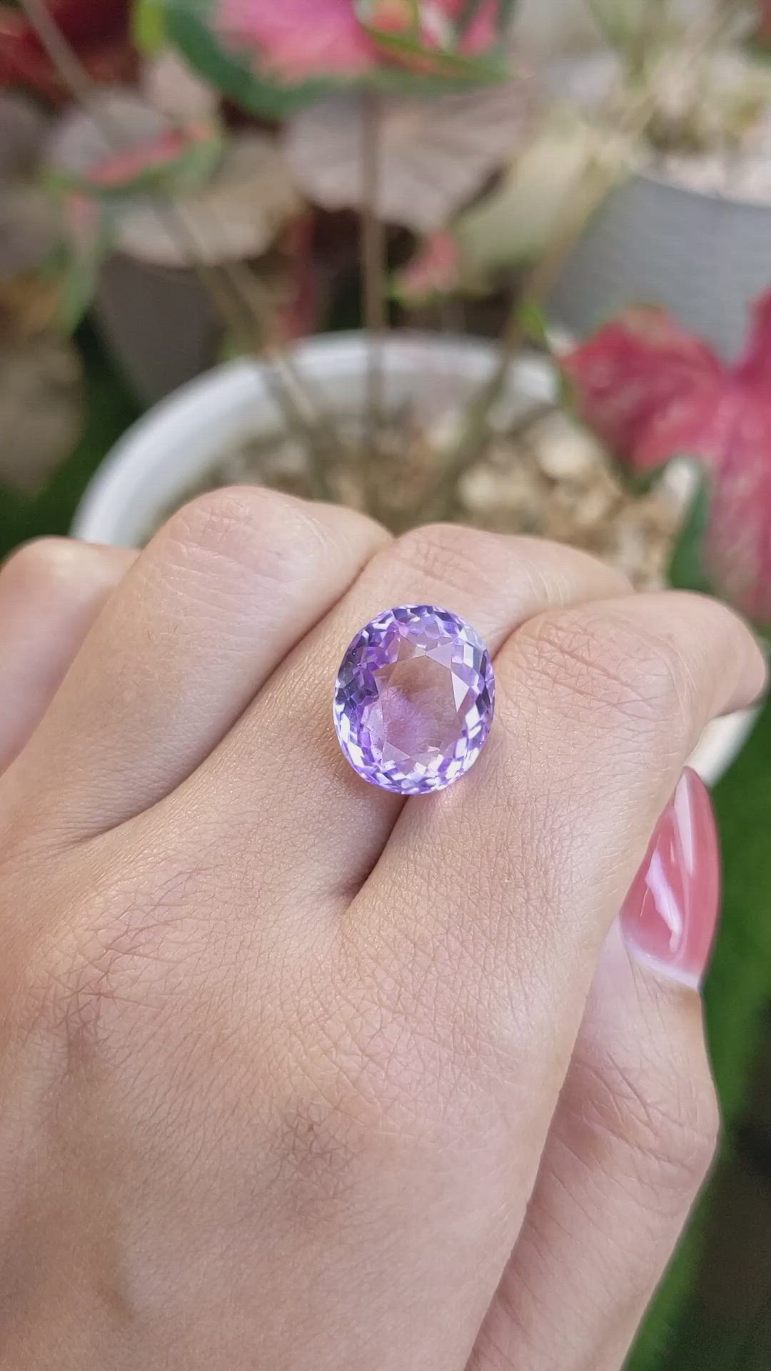 9.45 Ct. Purple Amethyst from Ceylon (Sri Lanka) Size Video