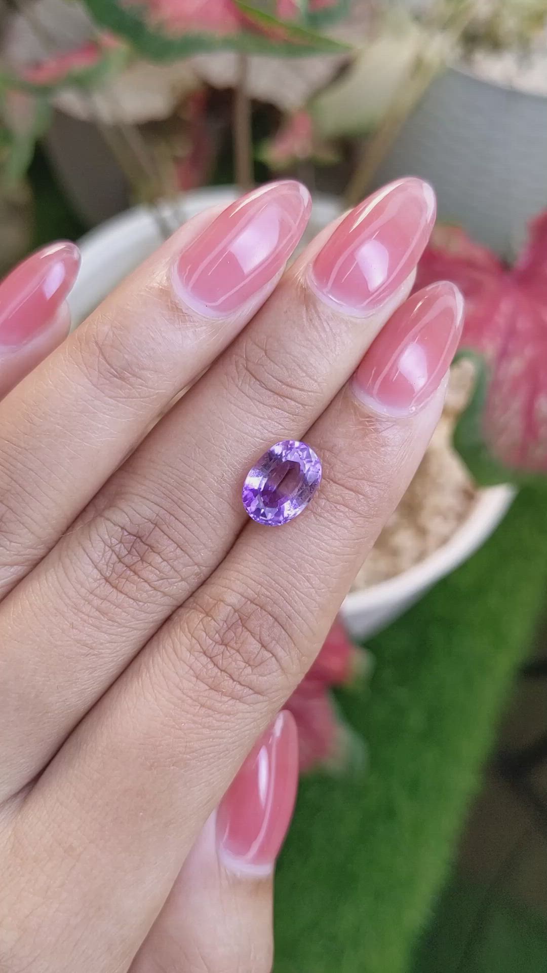 2.76 Ct. Bi Color Amethyst from Ceylon (Sri Lanka) Size Video