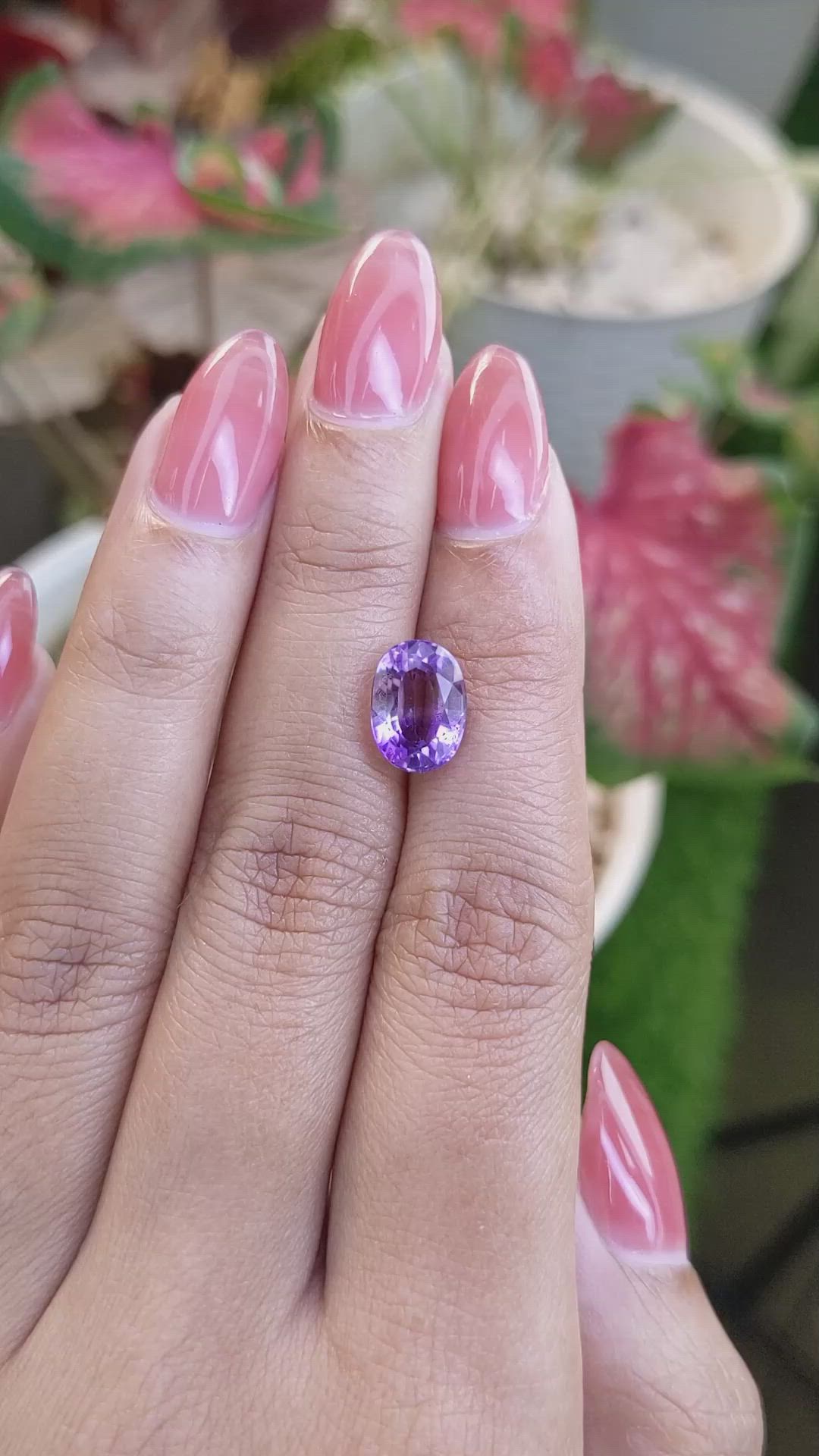 2.76 Ct. Bi Color Amethyst from Ceylon (Sri Lanka) Size Video