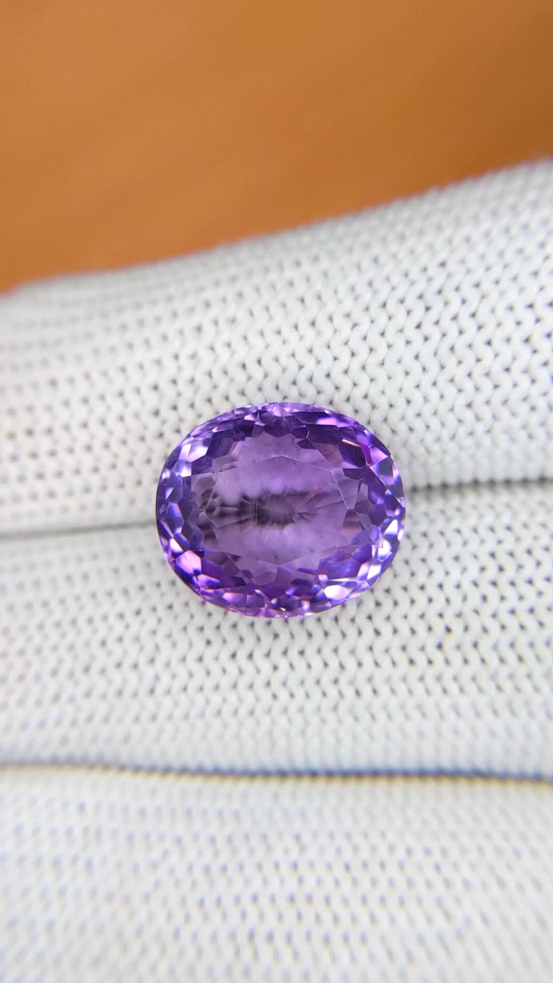 7.64 Ct. Purple Amethyst from Ceylon (Sri Lanka) Size Video