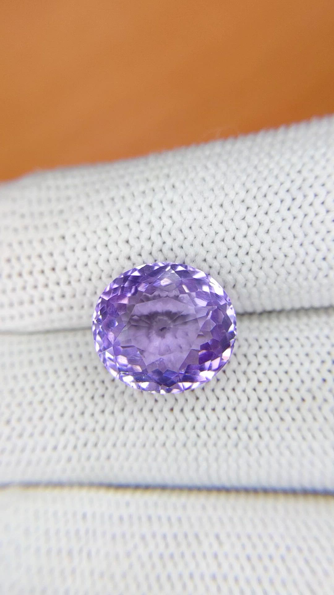 6.19 Ct. Purple Amethyst from Ceylon (Sri Lanka) Size Video