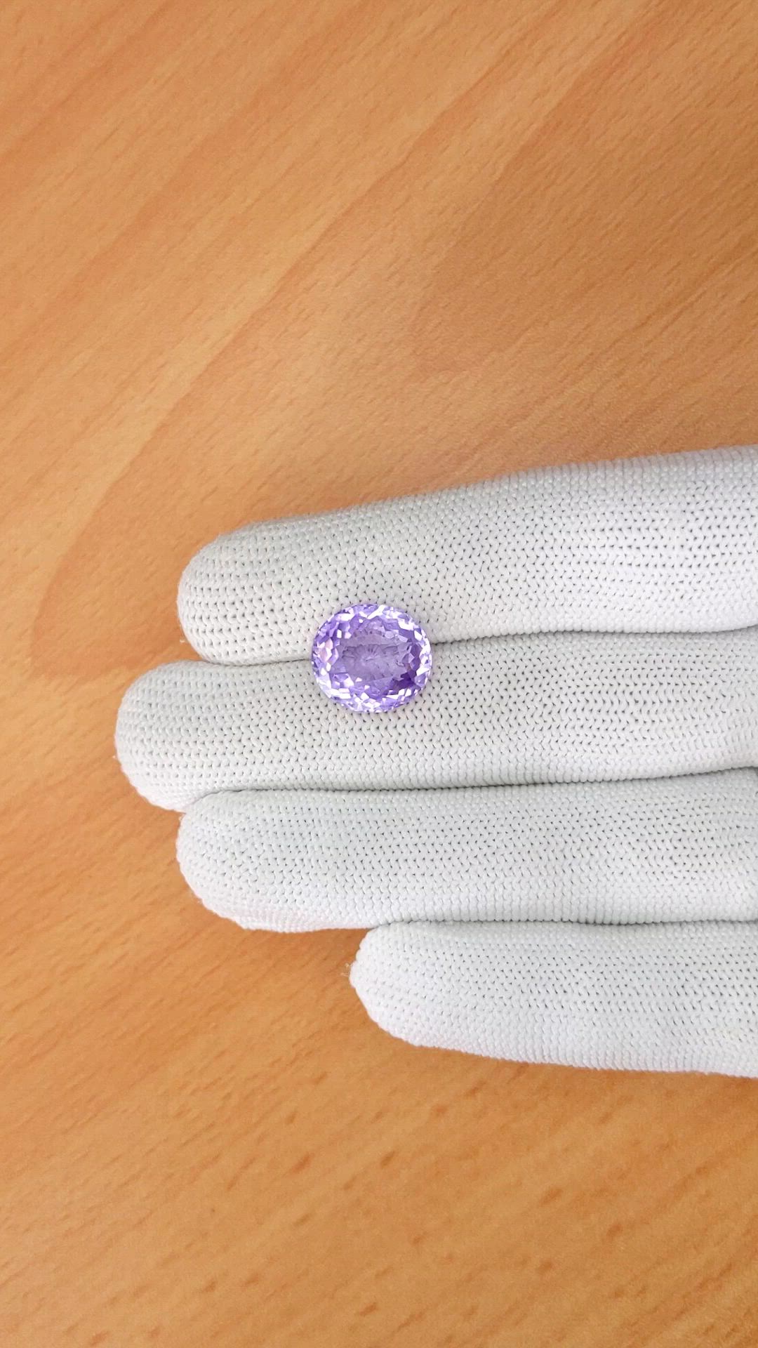 6.19 Ct. Purple Amethyst from Ceylon (Sri Lanka) Size Video