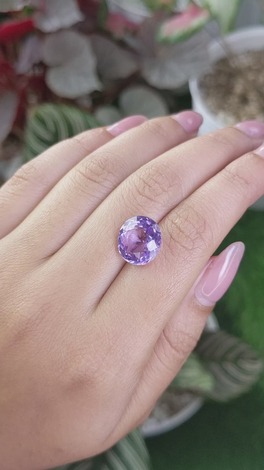6.19 Ct. Purple Amethyst from Ceylon (Sri Lanka) Size Video