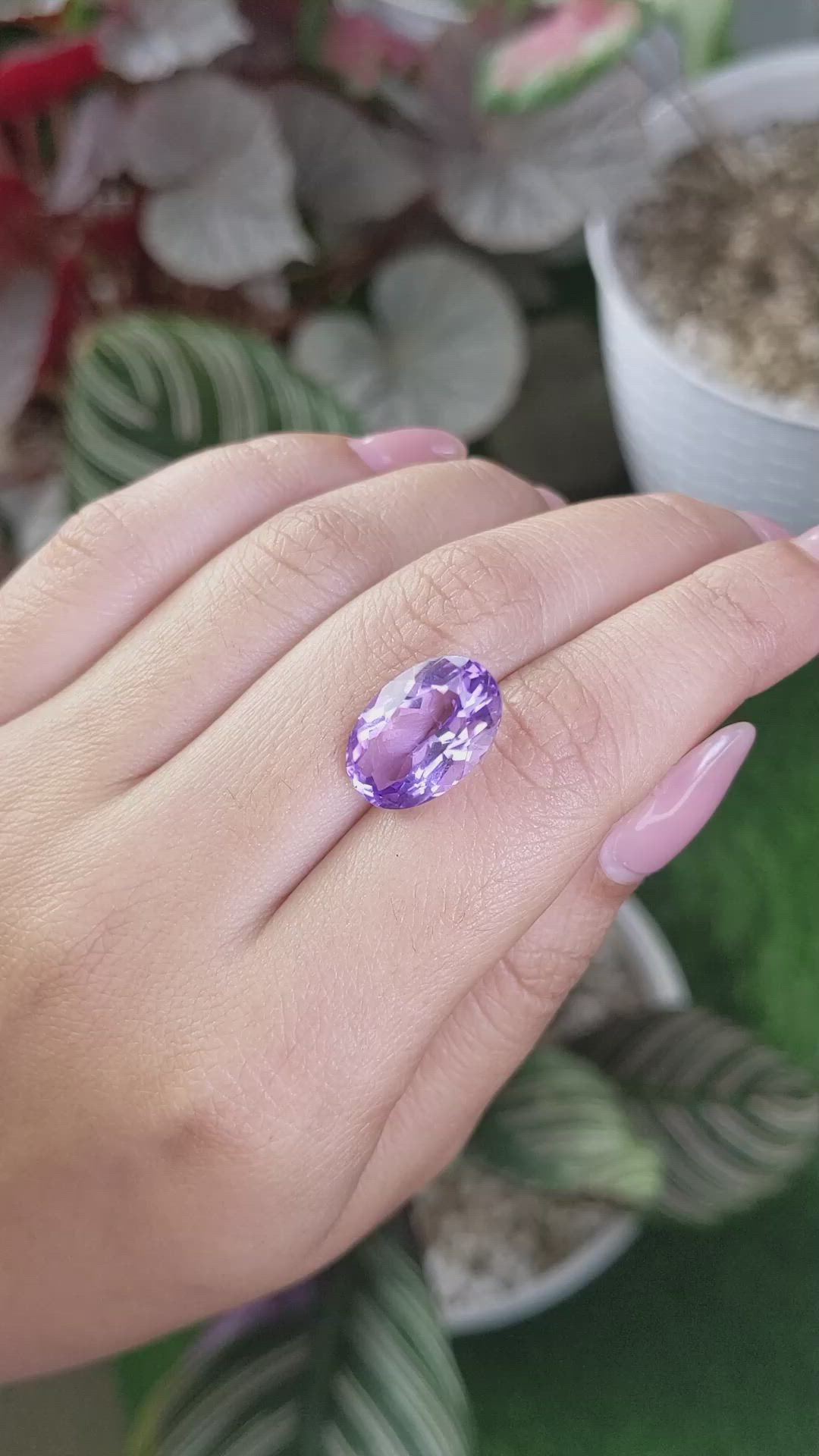 8.07 Ct. Purple Amethyst from Ceylon (Sri Lanka) Size Video