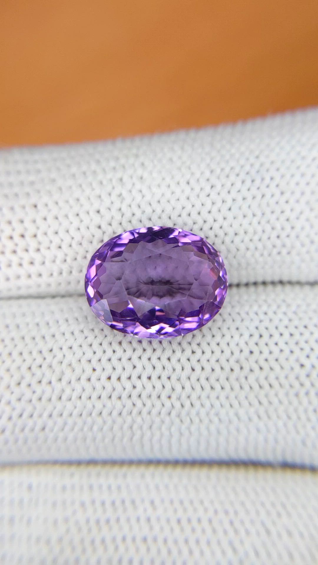 5.83 Ct. Purple Amethyst from Ceylon (Sri Lanka) Size Video