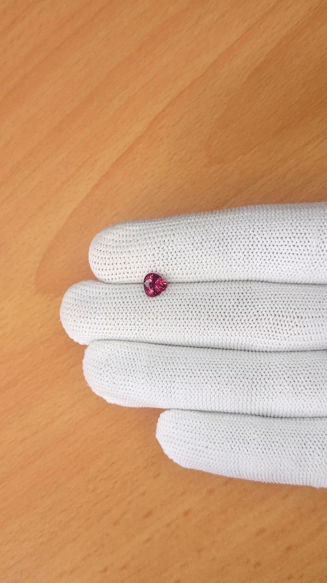 0.87 Ct. Pink Garnet from Ceylon (Sri Lanka) Size Video