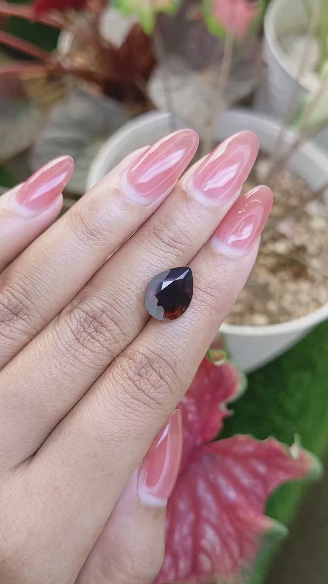 3.88 Ct. Brownish Orange Tourmaline from Ceylon (Sri Lanka) Size Video