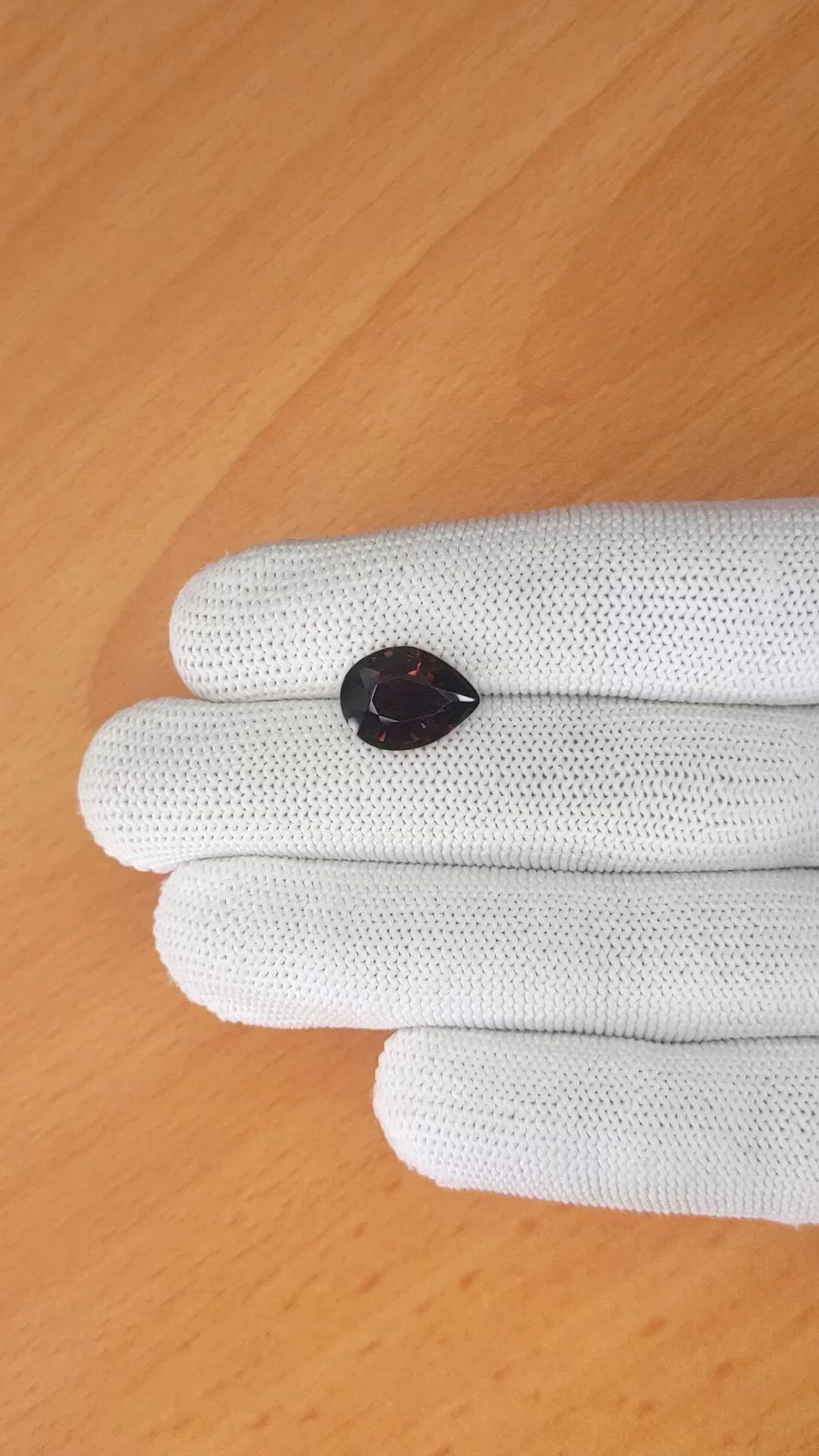 3.88 Ct. Brownish Orange Tourmaline from Ceylon (Sri Lanka) Size Video