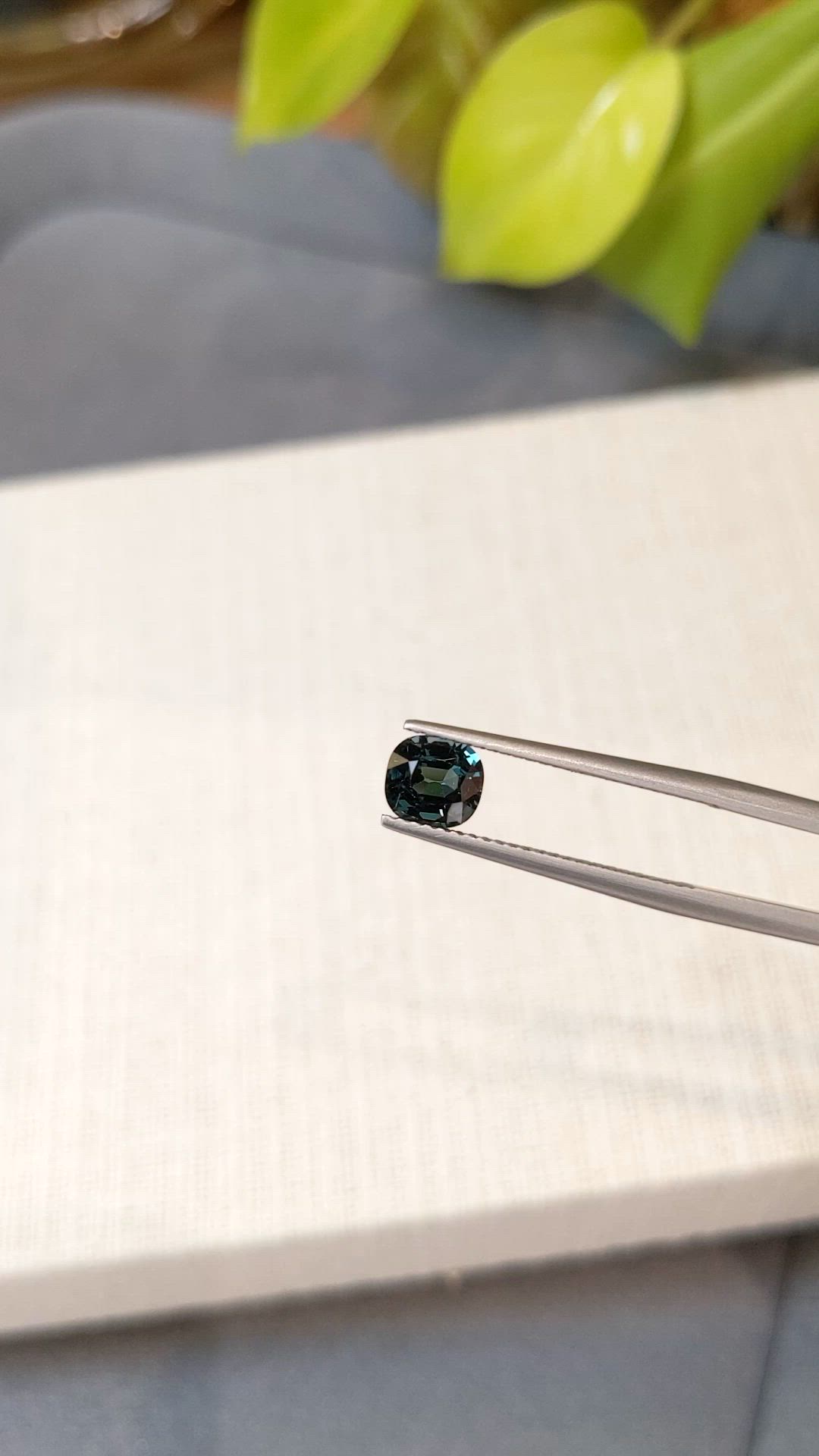 1.10 Ct. Greenish Blue Spinel from Burma (Myanmar) Size Video