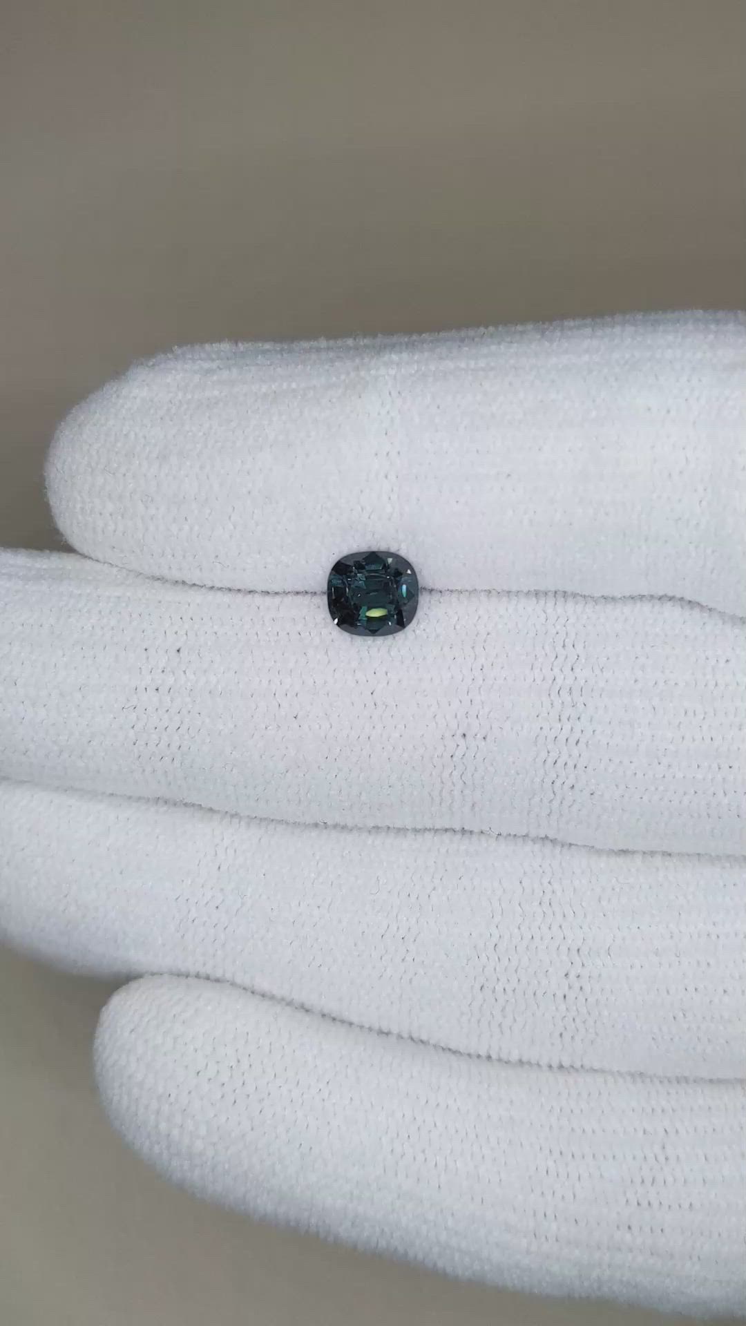 1.10 Ct. Greenish Blue Spinel from Burma (Myanmar) Size Video