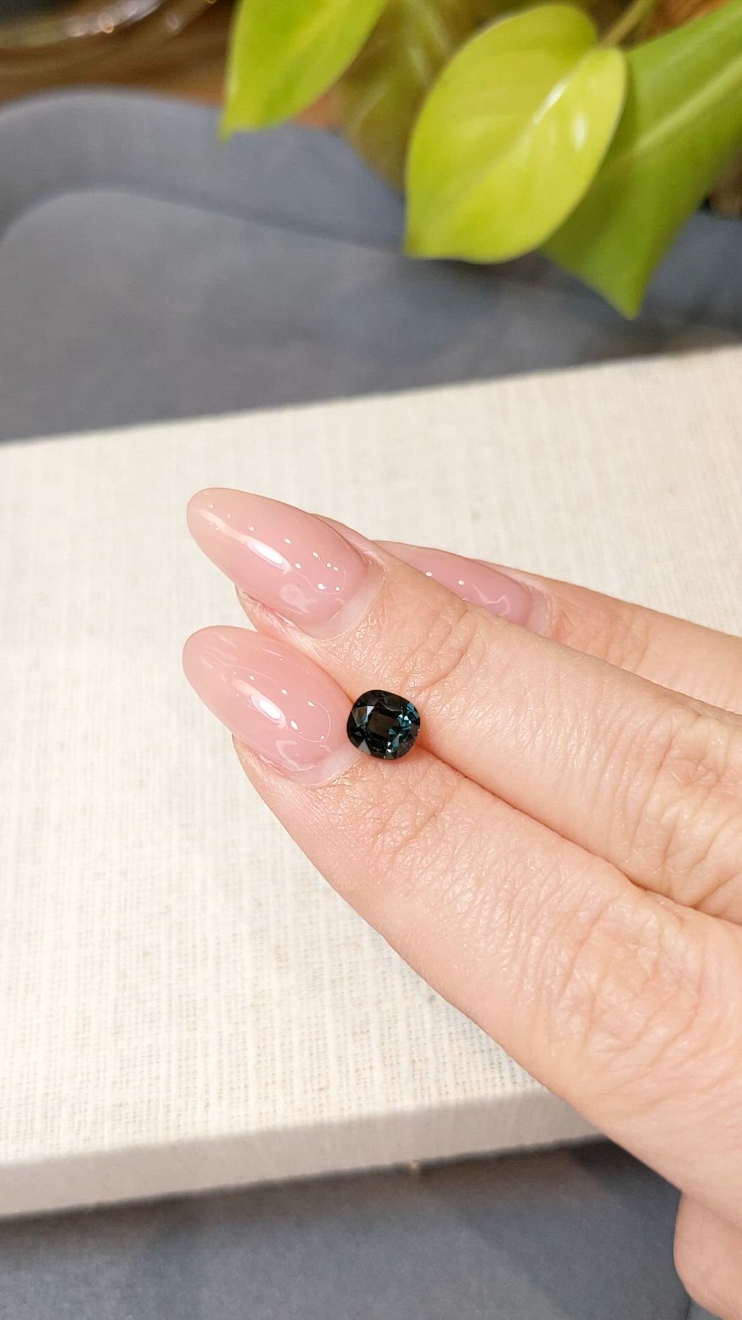 1.10 Ct. Greenish Blue Spinel from Burma (Myanmar) Size Video