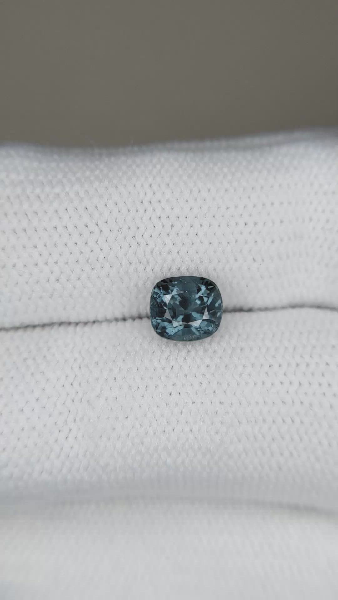 1.20 Ct. Greyish Blue Spinel from Burma (Myanmar) Size Video