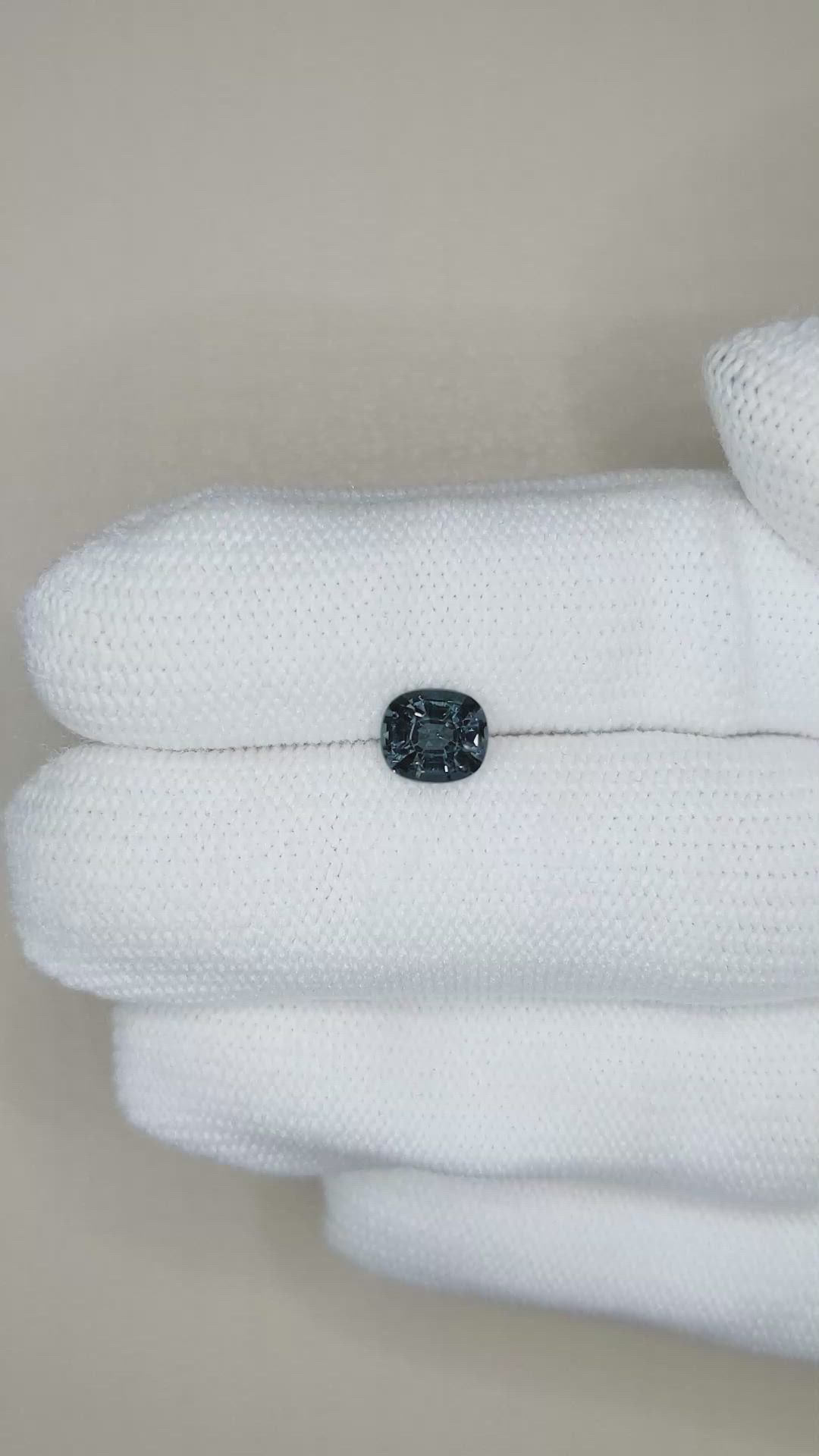 1.15 Ct. Greyish Blue Spinel from Burma (Myanmar) Size Video