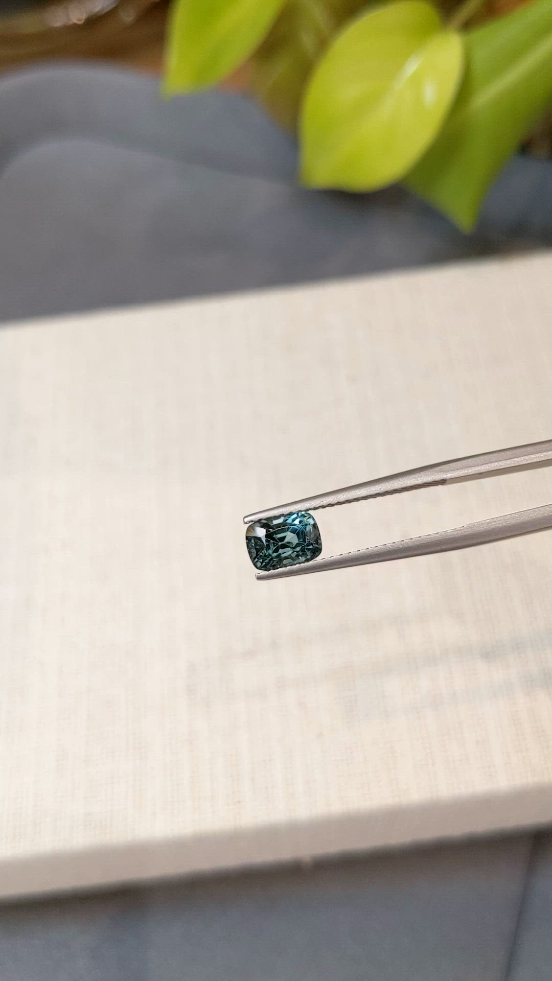 1.49 Ct. Greyish Blue Spinel from Burma (Myanmar) Size Video