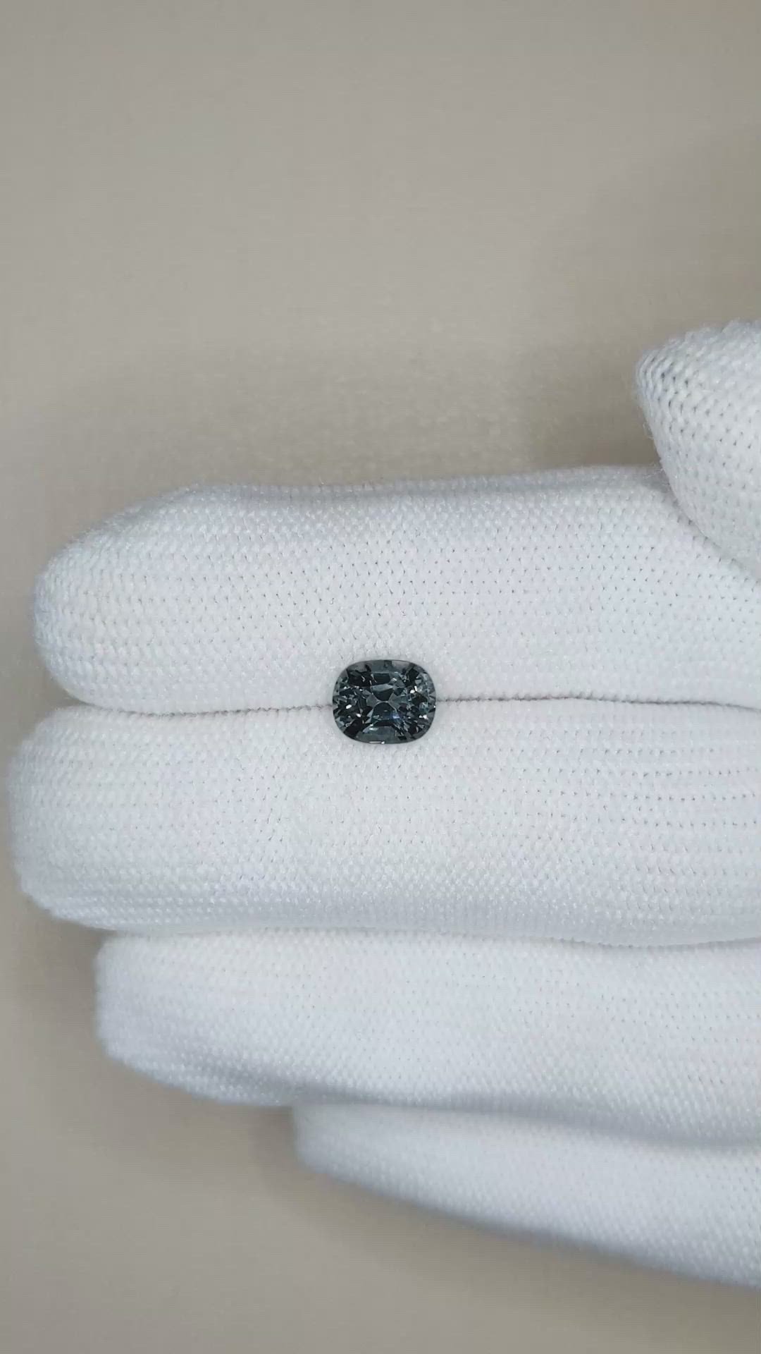 1.40 Ct. Grey Spinel from Burma (Myanmar) Size Video