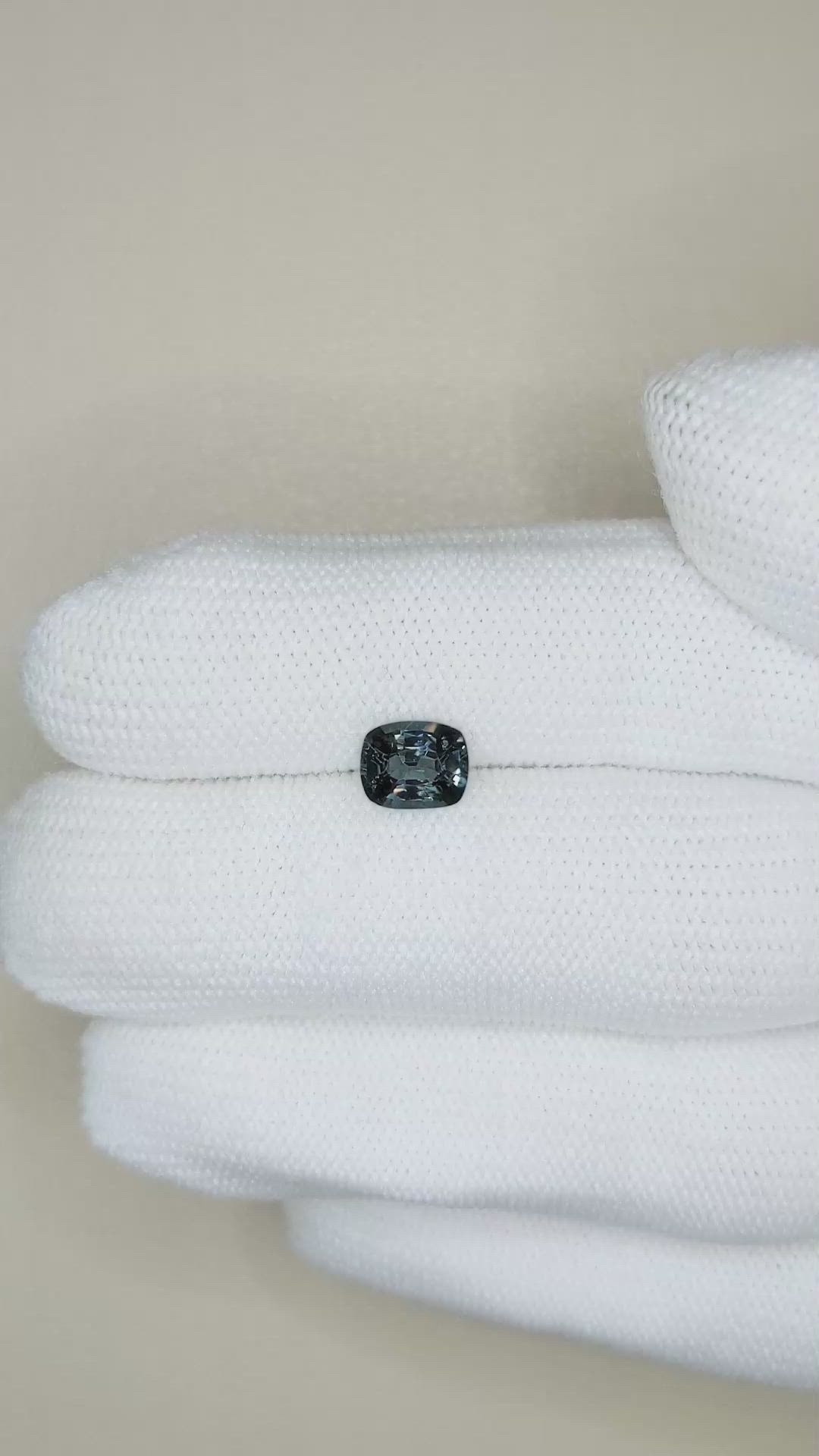1.10 Ct. Greyish Blue Spinel from Burma (Myanmar) Size Video