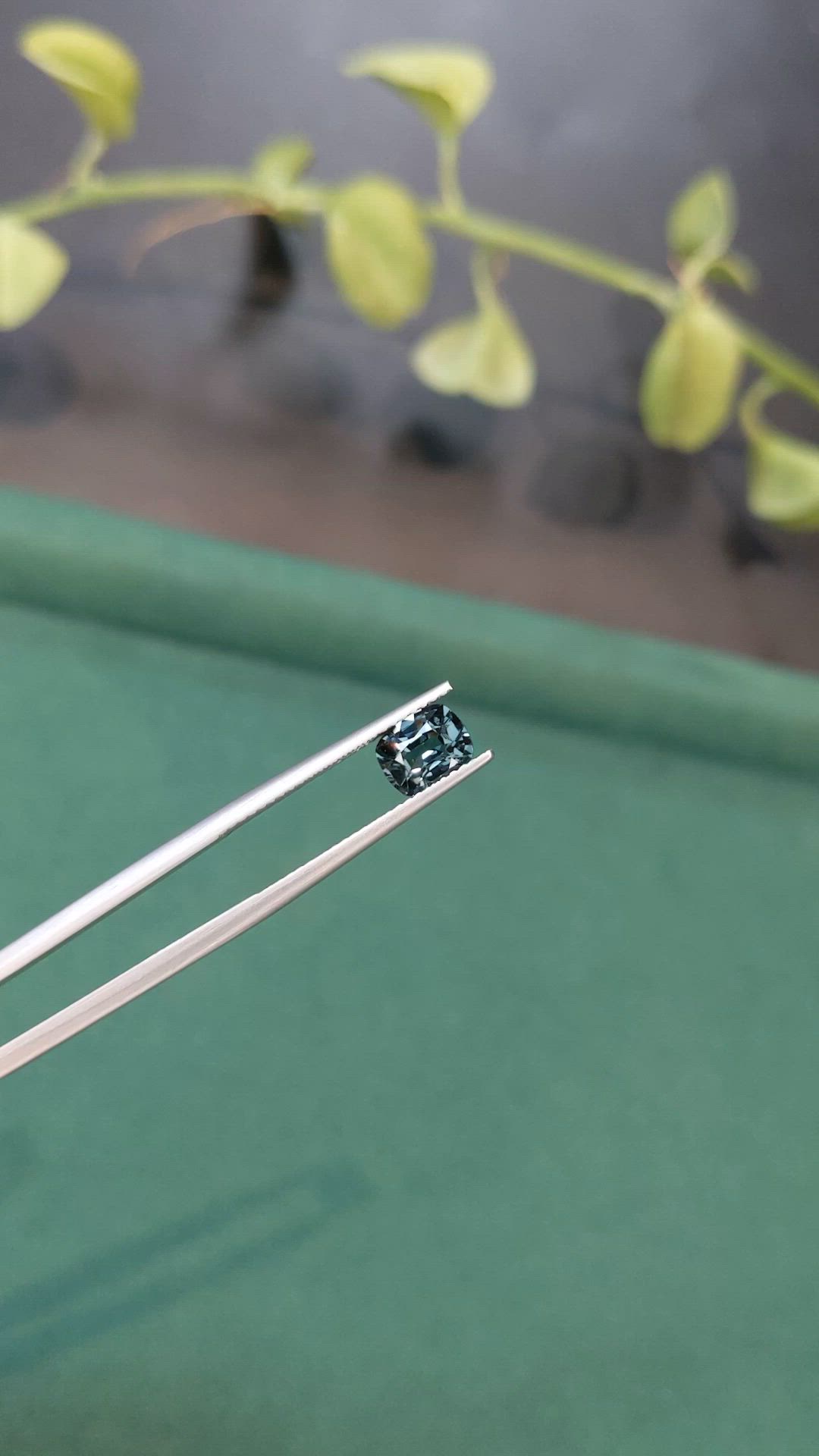 1.10 Ct. Greyish Blue Spinel from Burma (Myanmar) Size Video