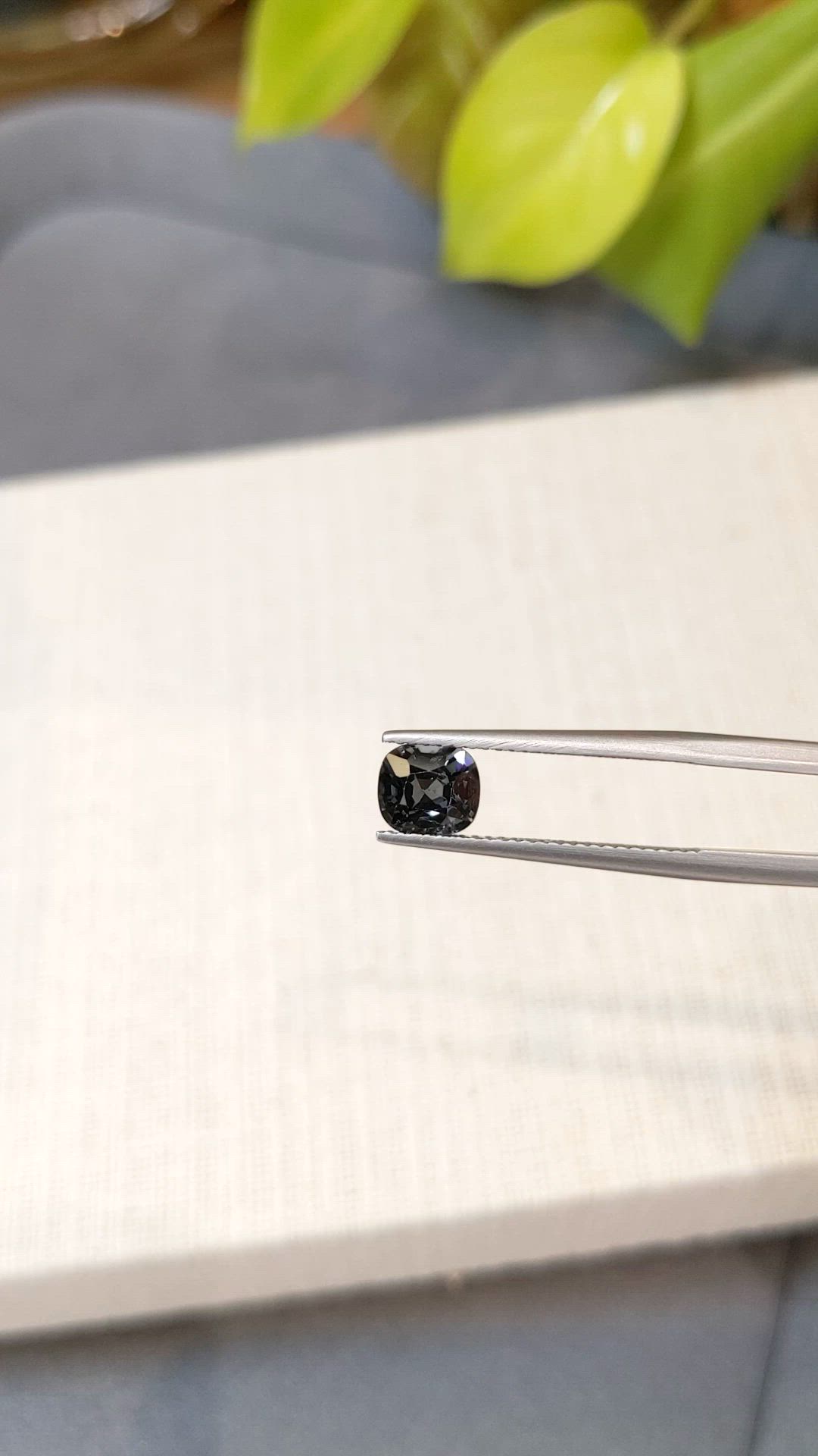1.35 Ct. Bluish Grey Spinel from Burma (Myanmar) Size Video