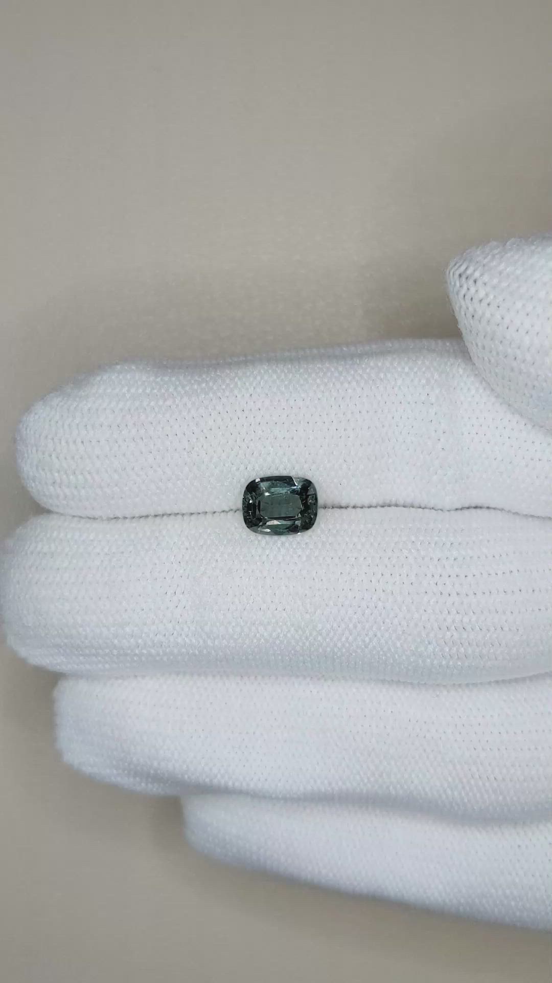 1.39 Ct. Grey Spinel from Burma (Myanmar) Size Video