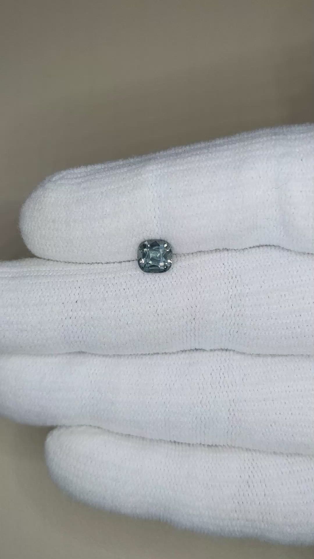 1.05 Ct. Grey Spinel from Burma (Myanmar) Size Video