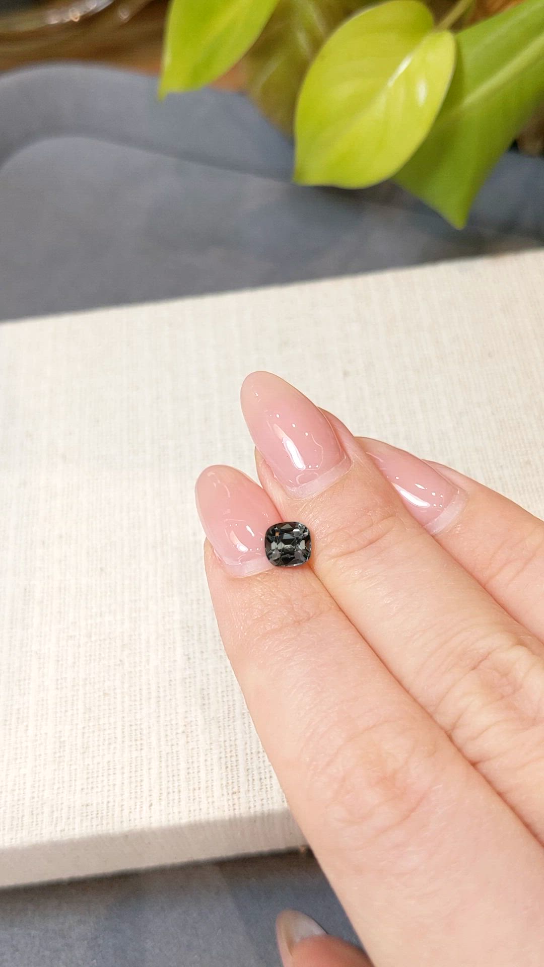 1.05 Ct. Grey Spinel from Burma (Myanmar) Size Video
