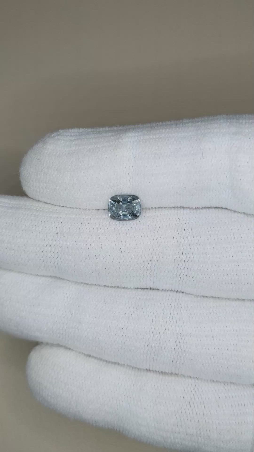 1.15 Ct. Greyish Blue Spinel from Burma (Myanmar) Size Video