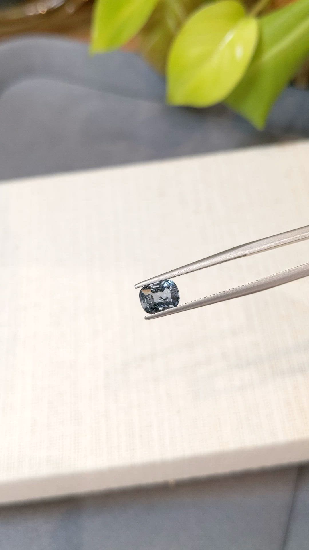 1.15 Ct. Greyish Blue Spinel from Burma (Myanmar) Size Video