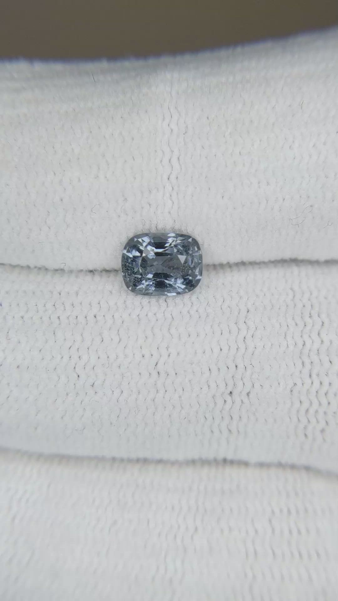 1.15 Ct. Greyish Blue Spinel from Burma (Myanmar) Size Video