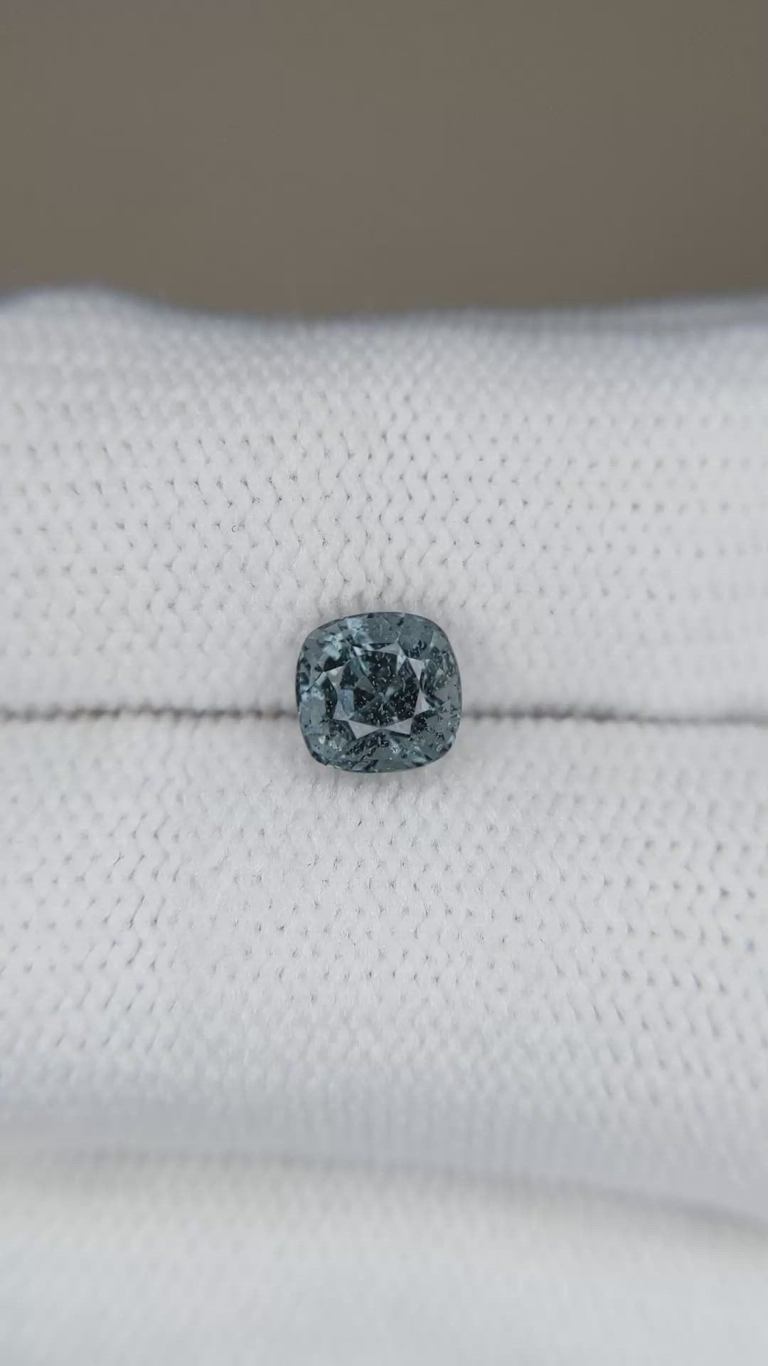 1.25 Ct. Greyish Blue Spinel from Burma (Myanmar) Size Video