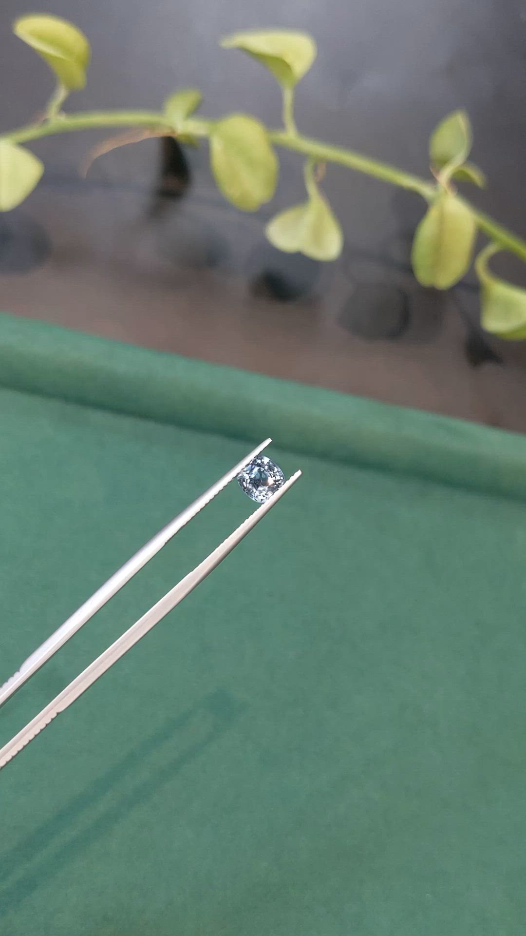 1.25 Ct. Greyish Blue Spinel from Burma (Myanmar) Size Video