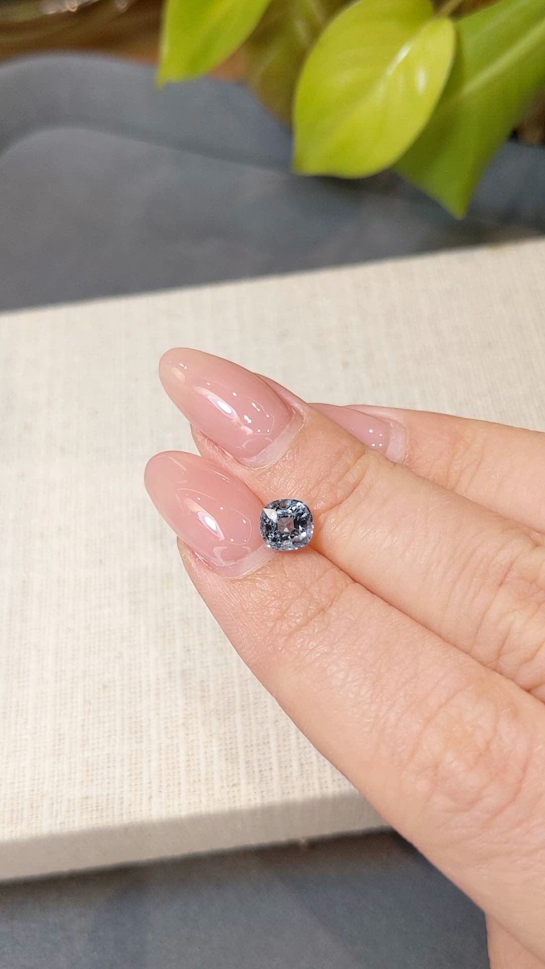 1.28 Ct. Bluish Grey Spinel from Burma (Myanmar) Size Video