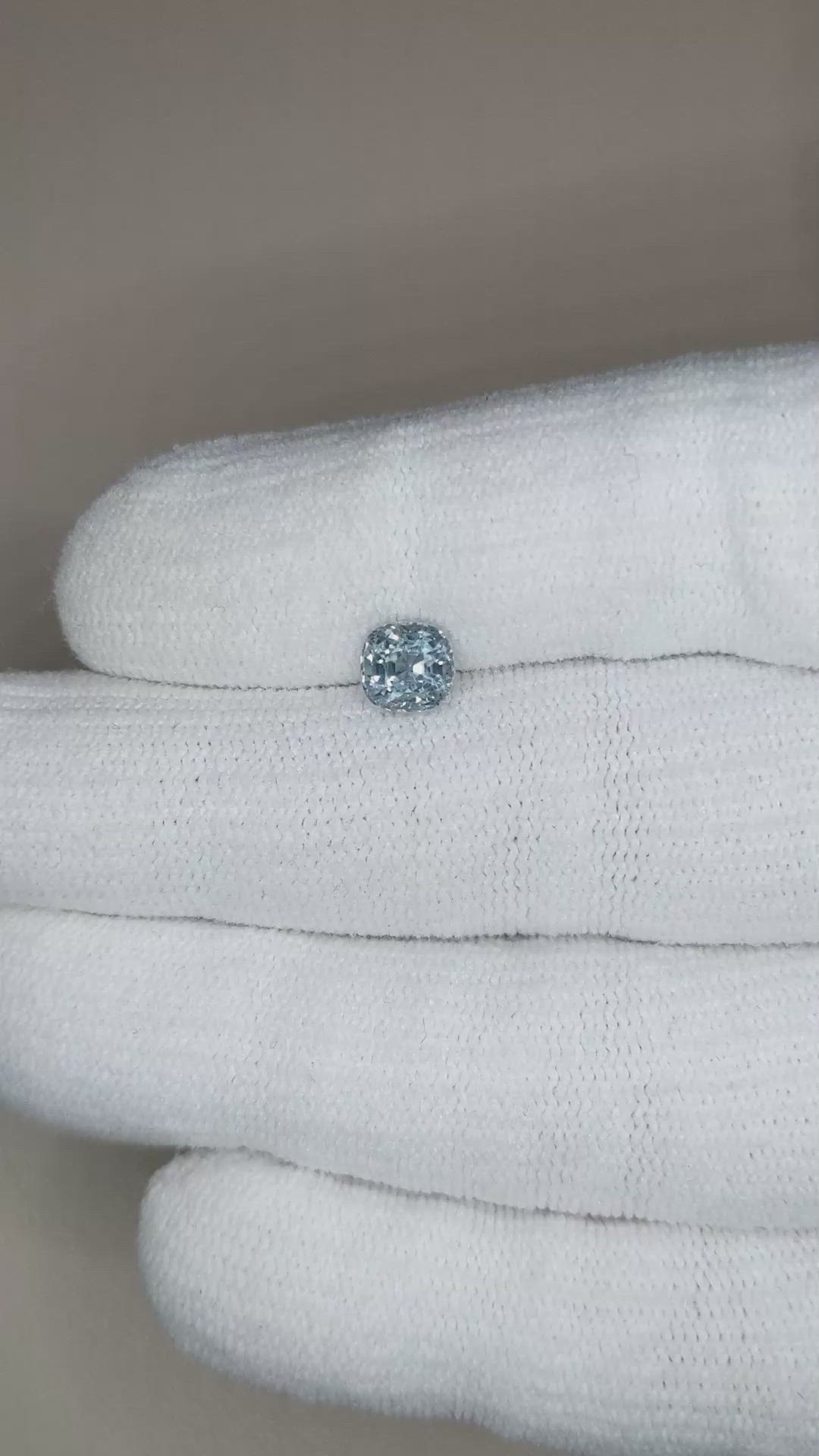 1.28 Ct. Bluish Grey Spinel from Burma (Myanmar) Size Video